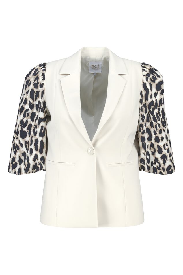 Blazer mit Panther-Print und Puffärmeln image number 1