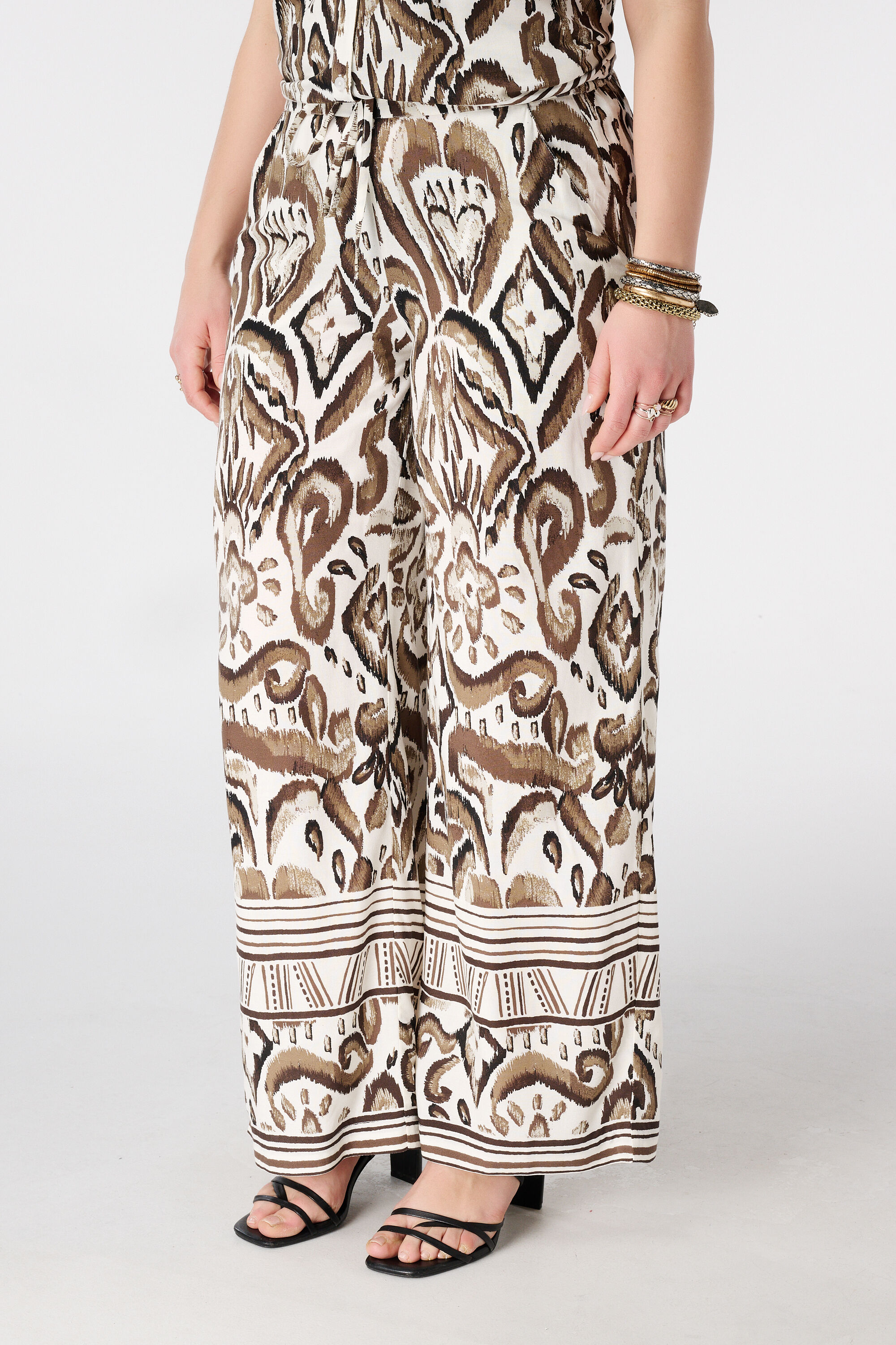 Wide Leg Hose mit Print image number 5