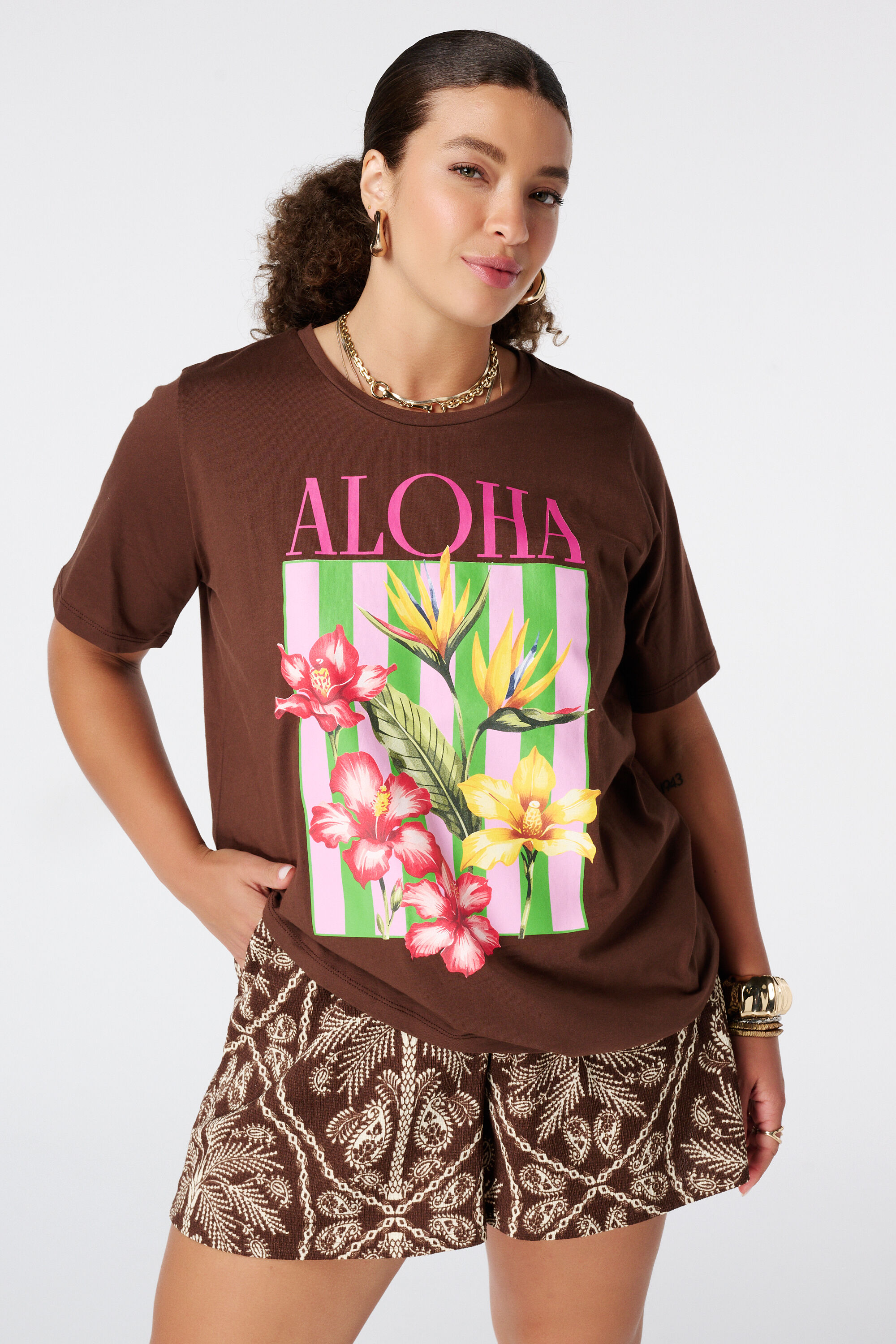 T-Shirt mit Schriftzug