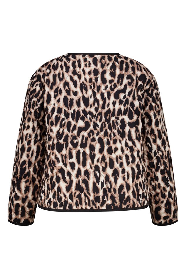 Gepolsterte Jacke mit Panther-Print image number 2