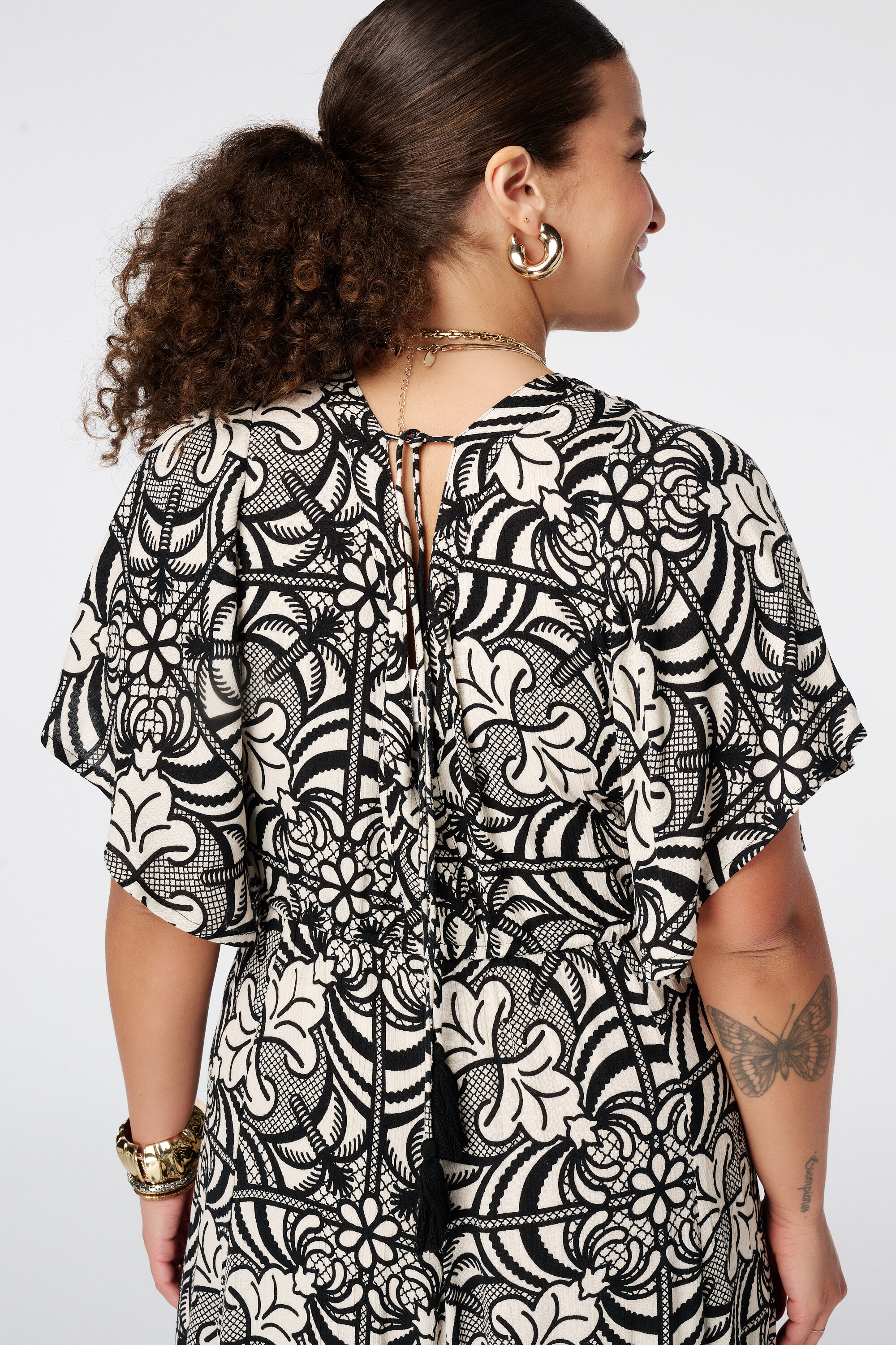 Maxikleid mit Schmetterlings&auml;rmeln image number 5