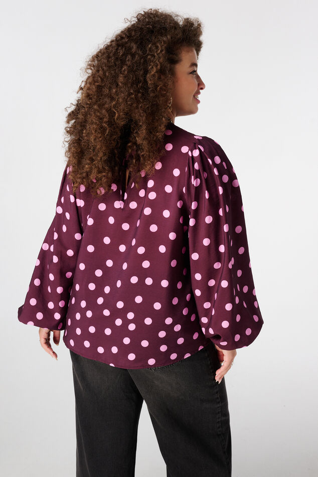 Bluse mit Polka-Dot-Muster image number 3