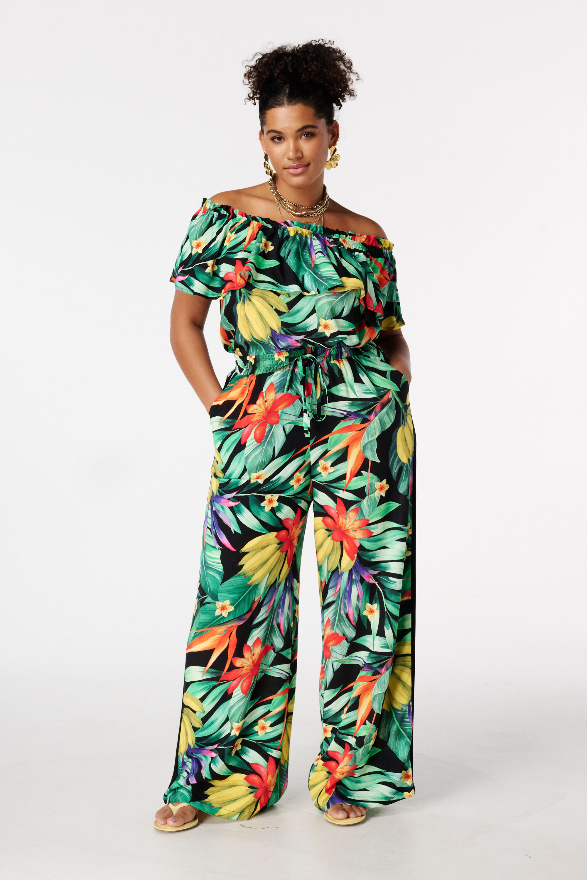Weite Hose mit Print