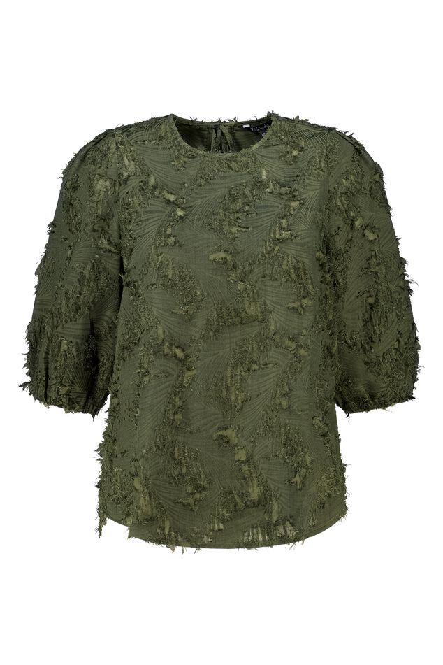 Bluse mit kurzen Puffärmeln image number 1