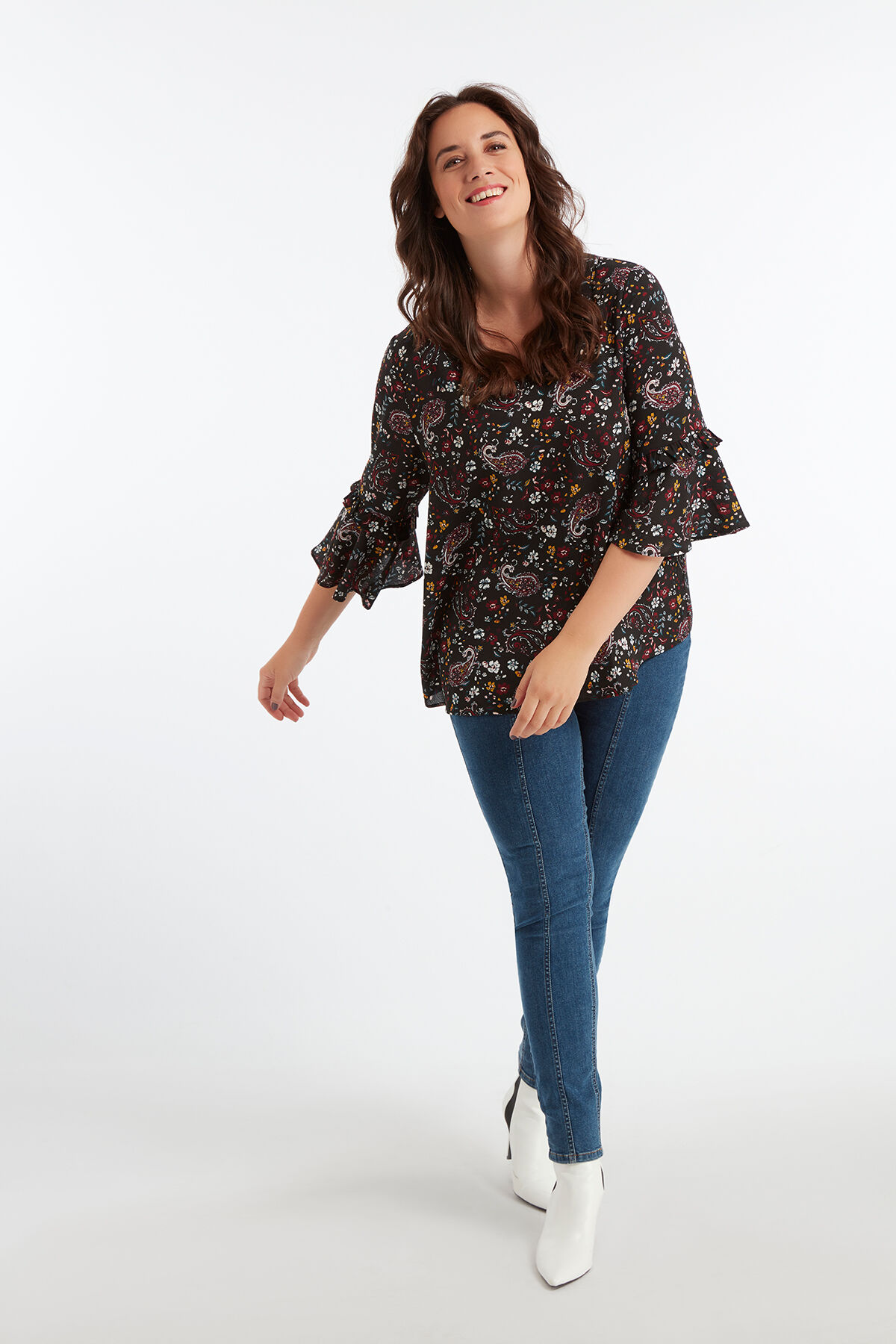 Bluse mit Print image number 3