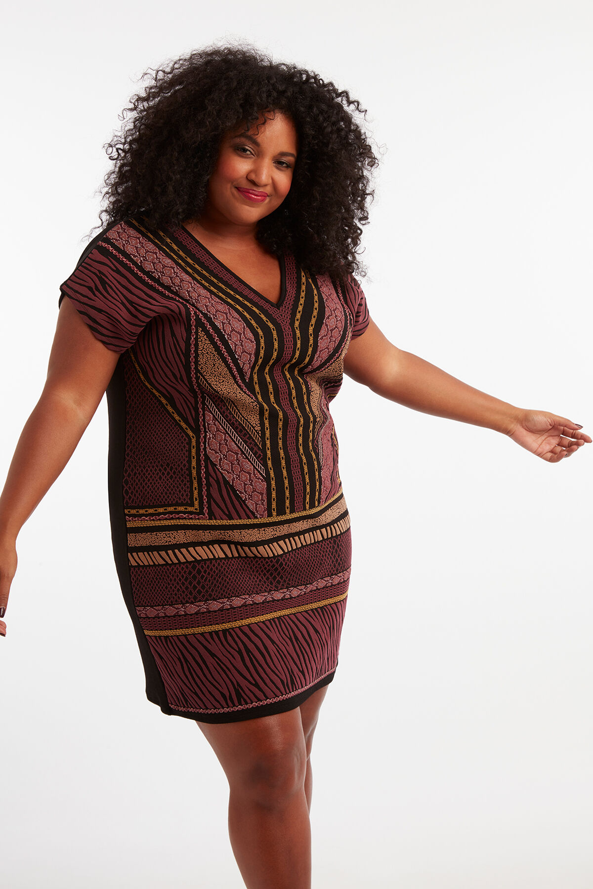 Kleid mit Wachs-Print image number 5