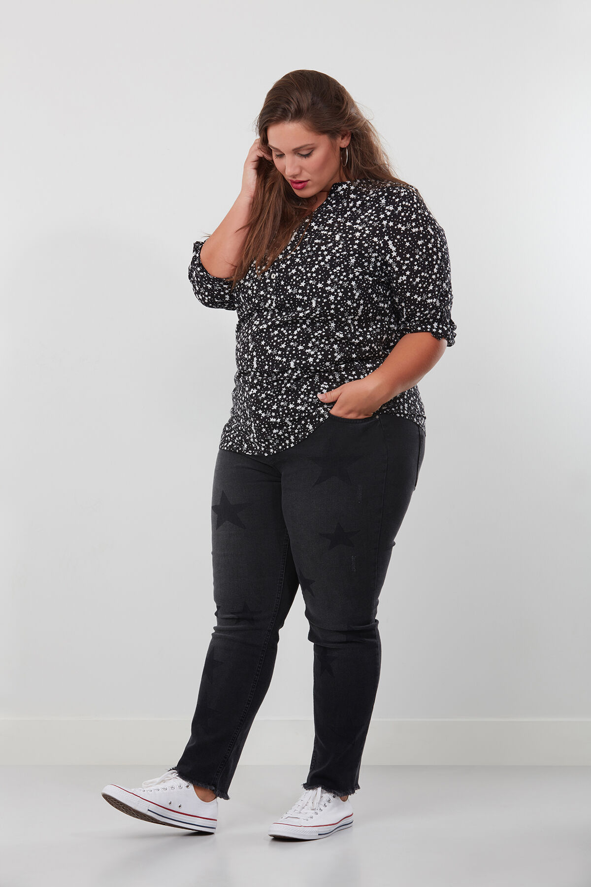 Bluse mit Allover-Print image number 3