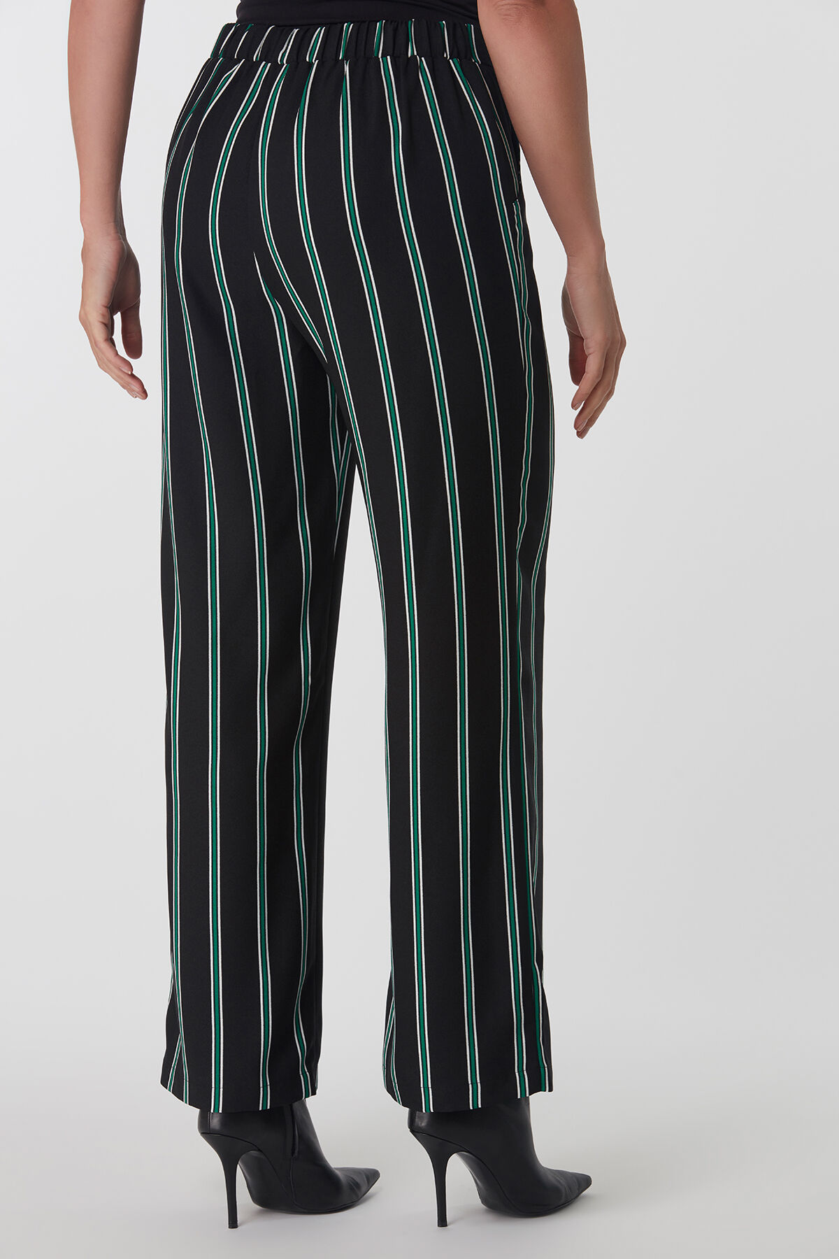 Gestreifte Hose mit weitem Bein image number 3