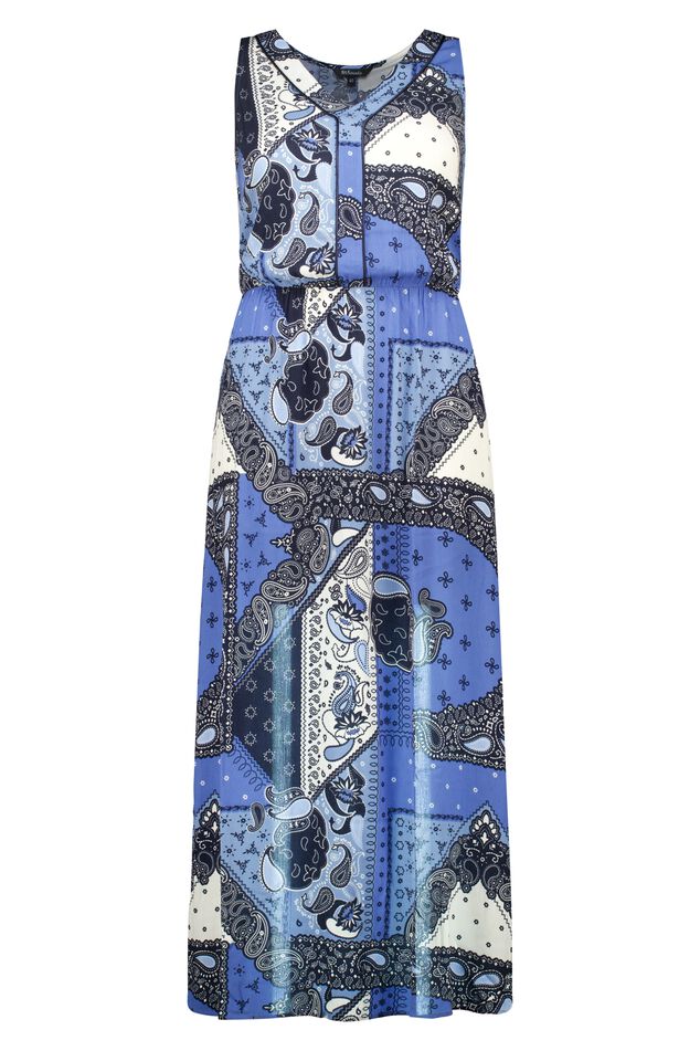 Ärmelloses Maxikleid mit Paisleymuster image number 1