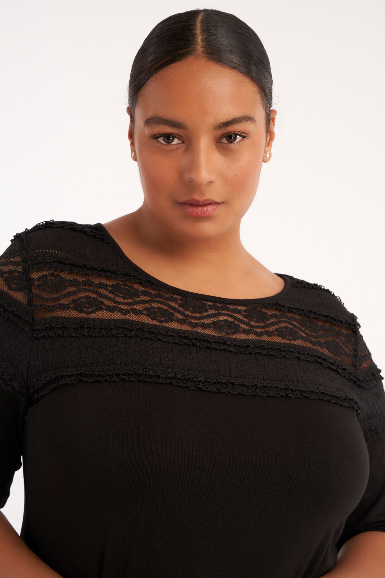 Top im A-Figur-Schnitt mit Spitze image number 4