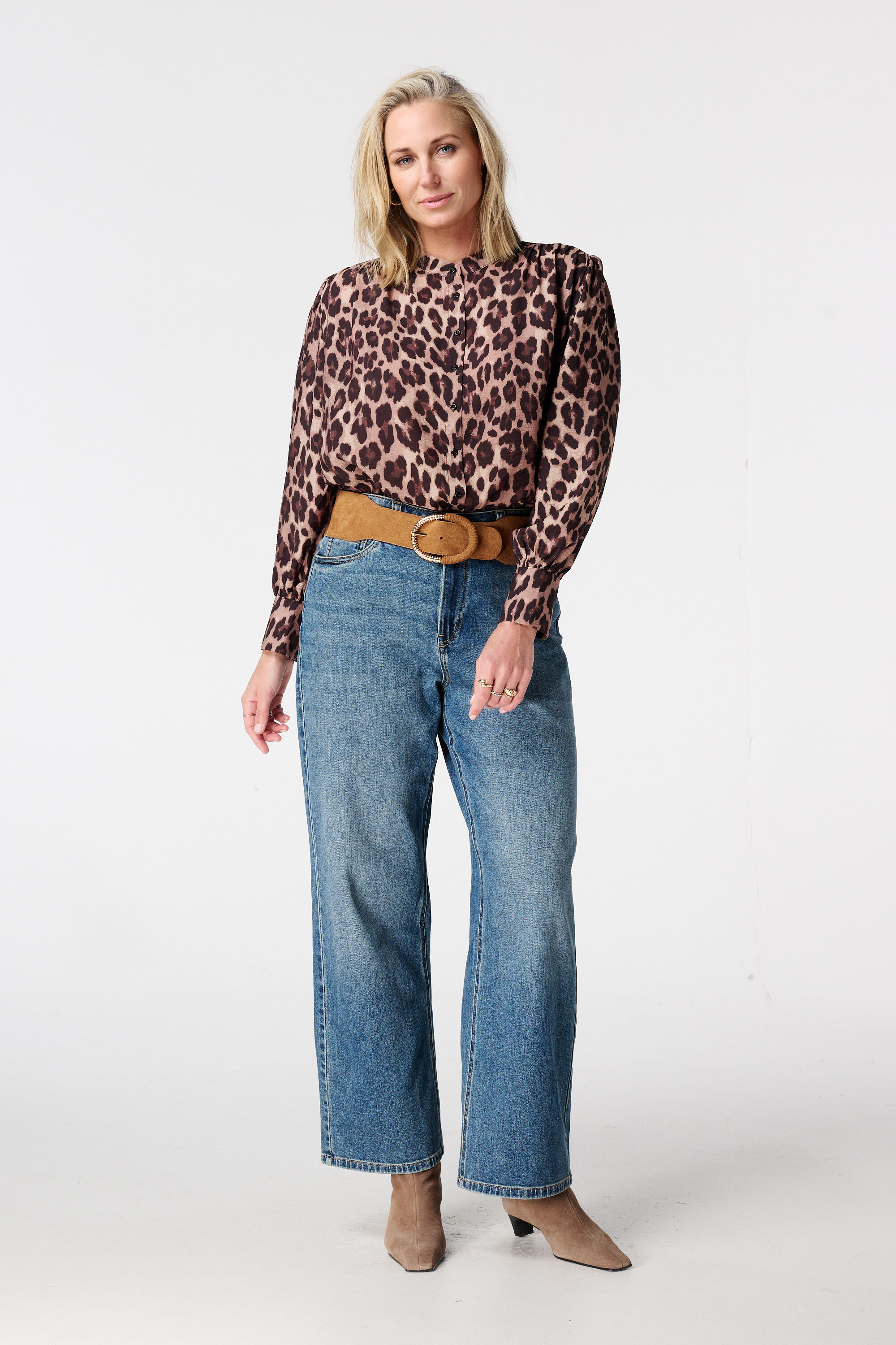 Bluse mit Animal-Print image number 5