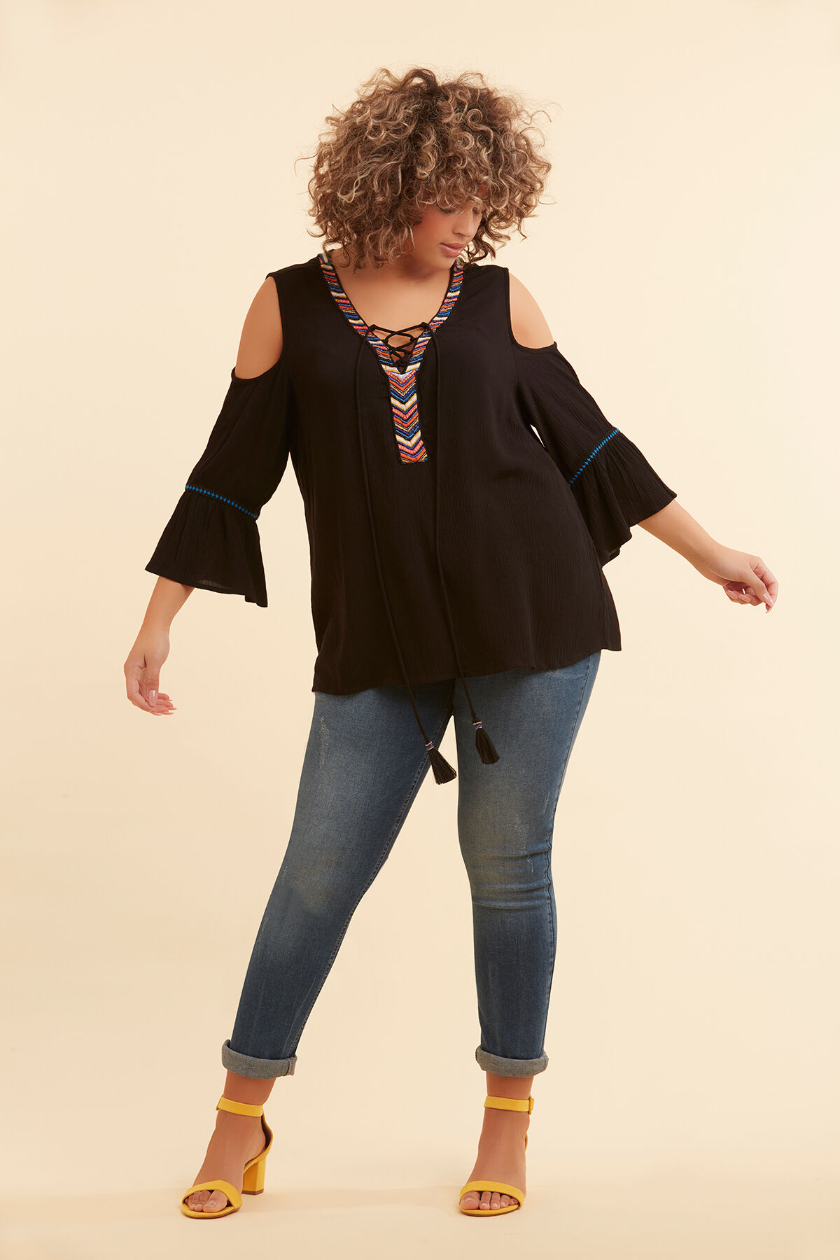 Schulterfreie Bluse image number 5