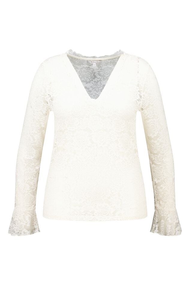Lace top with long sleeves image number 1