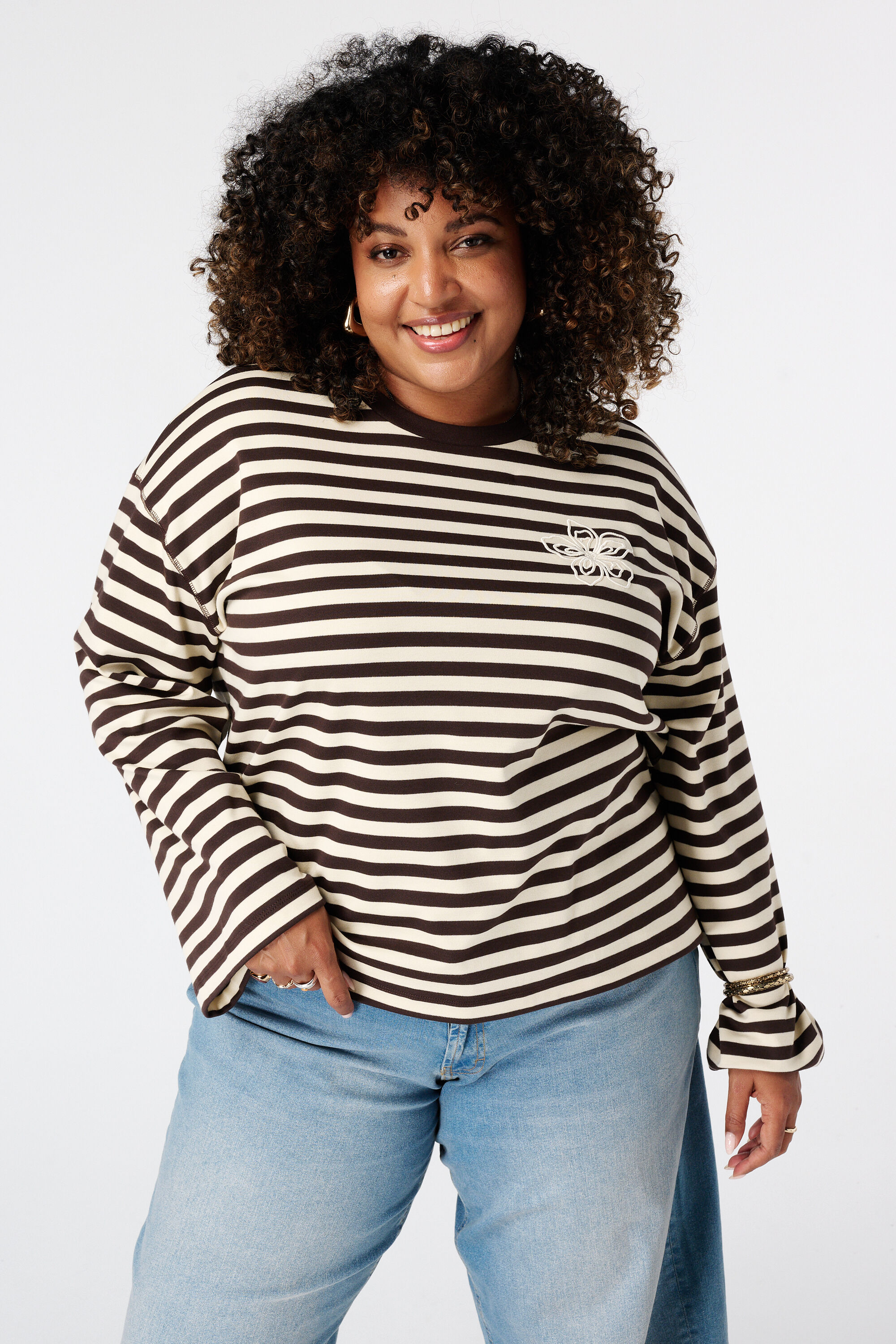 Gestreiftes Langarmshirt image number 0