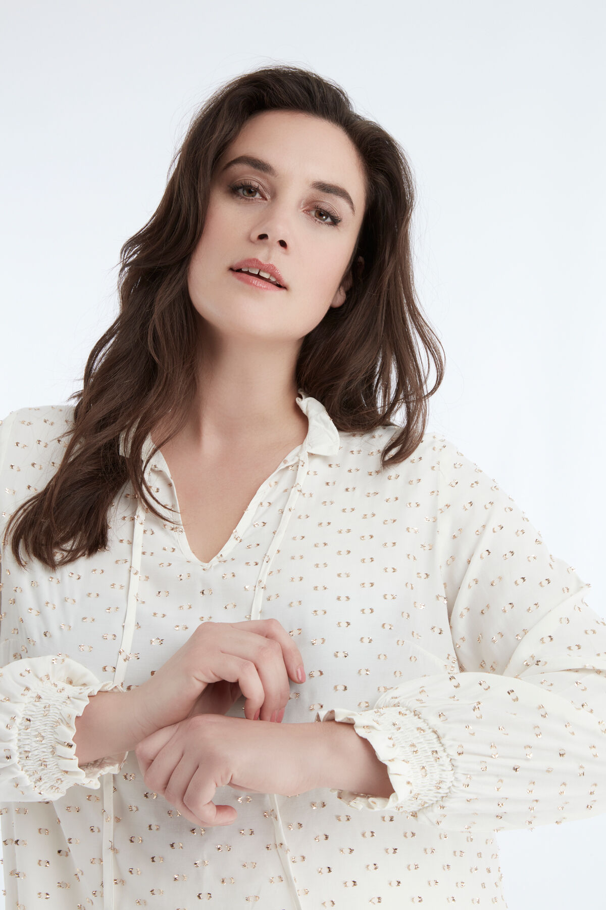 Bluse mit Lurex-Details image number 5