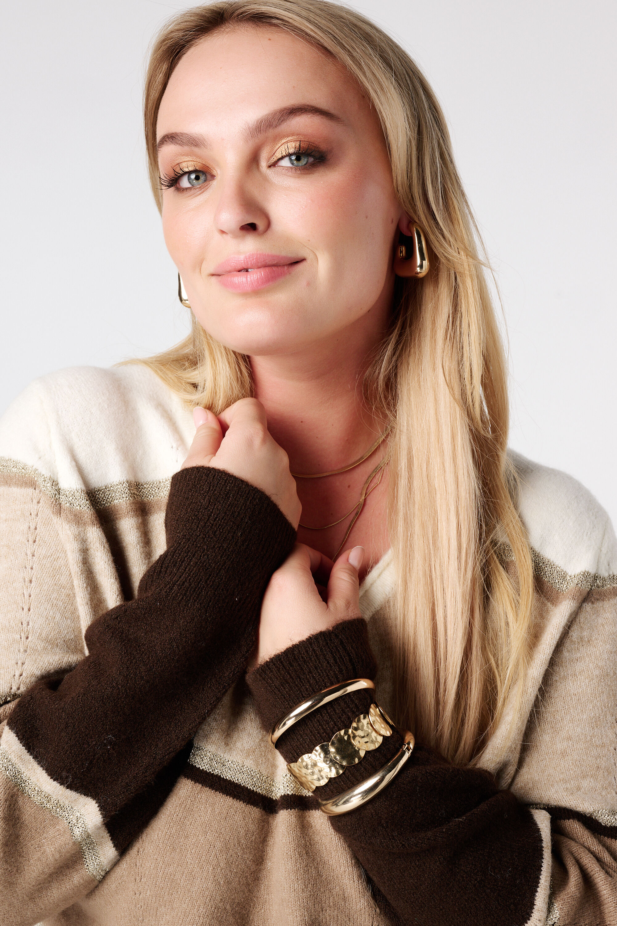 Pullover mit Print und Lurex image number 4