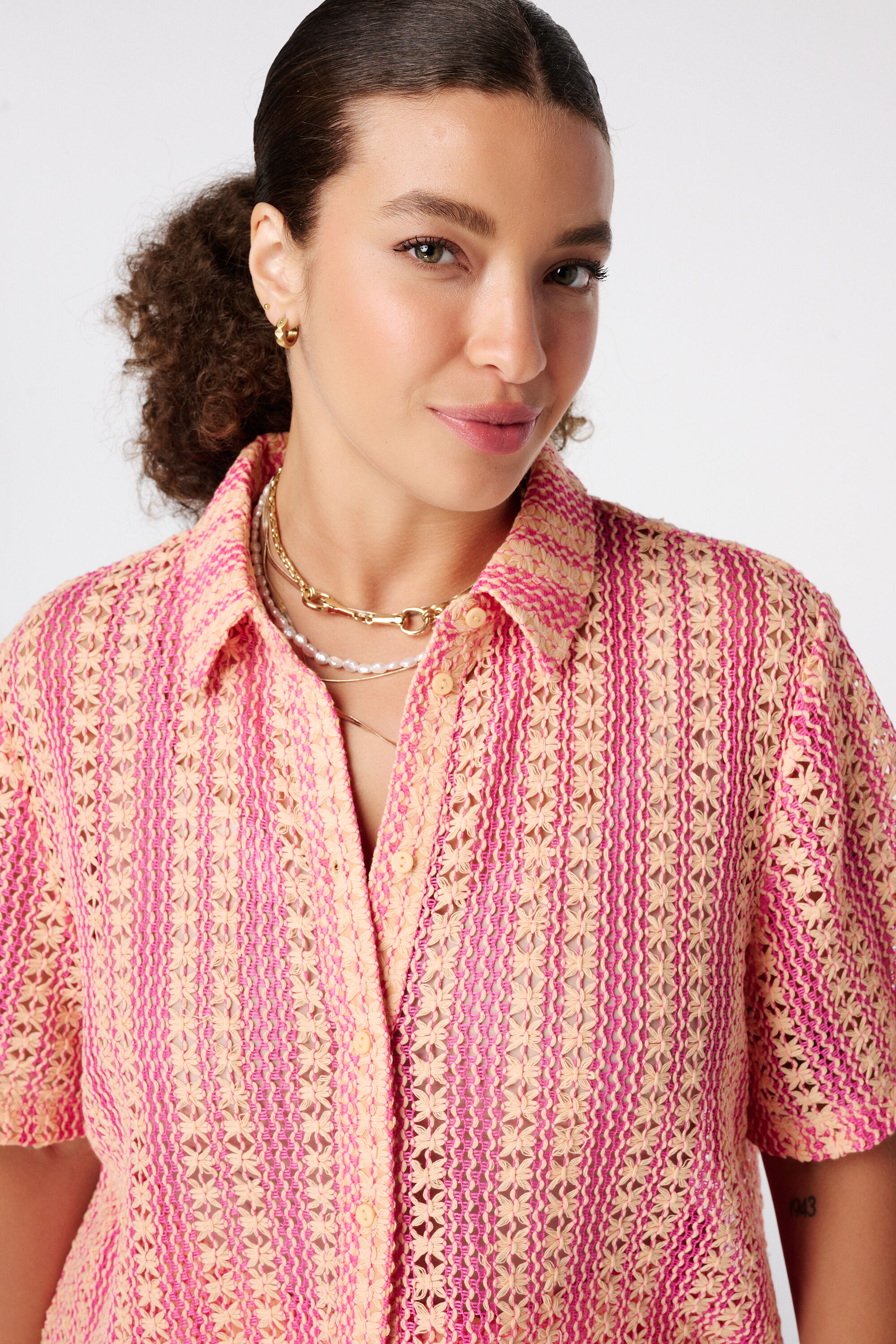 Crochet Polo Top image number 4