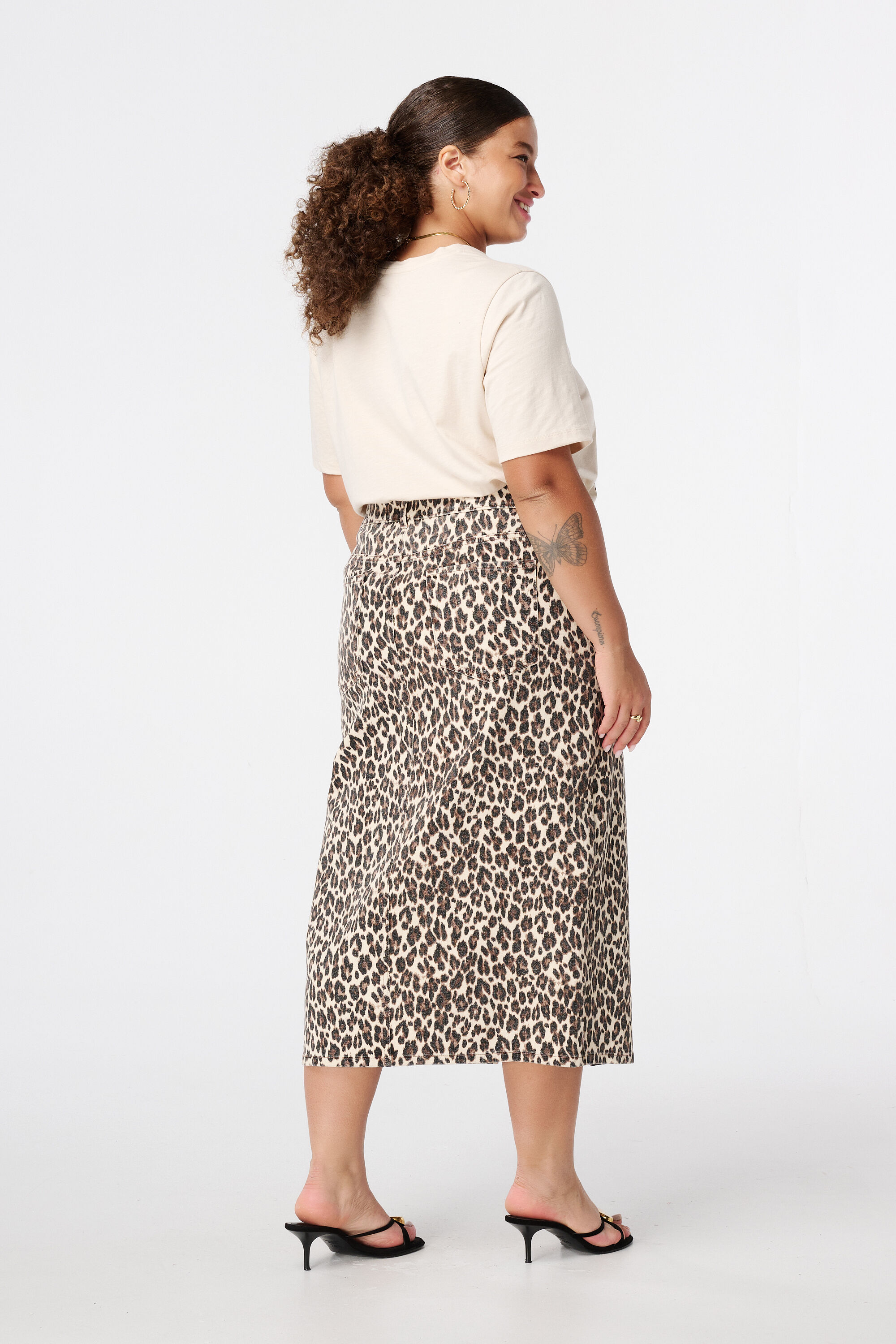 Denimrock mit Pantherprint image number 3