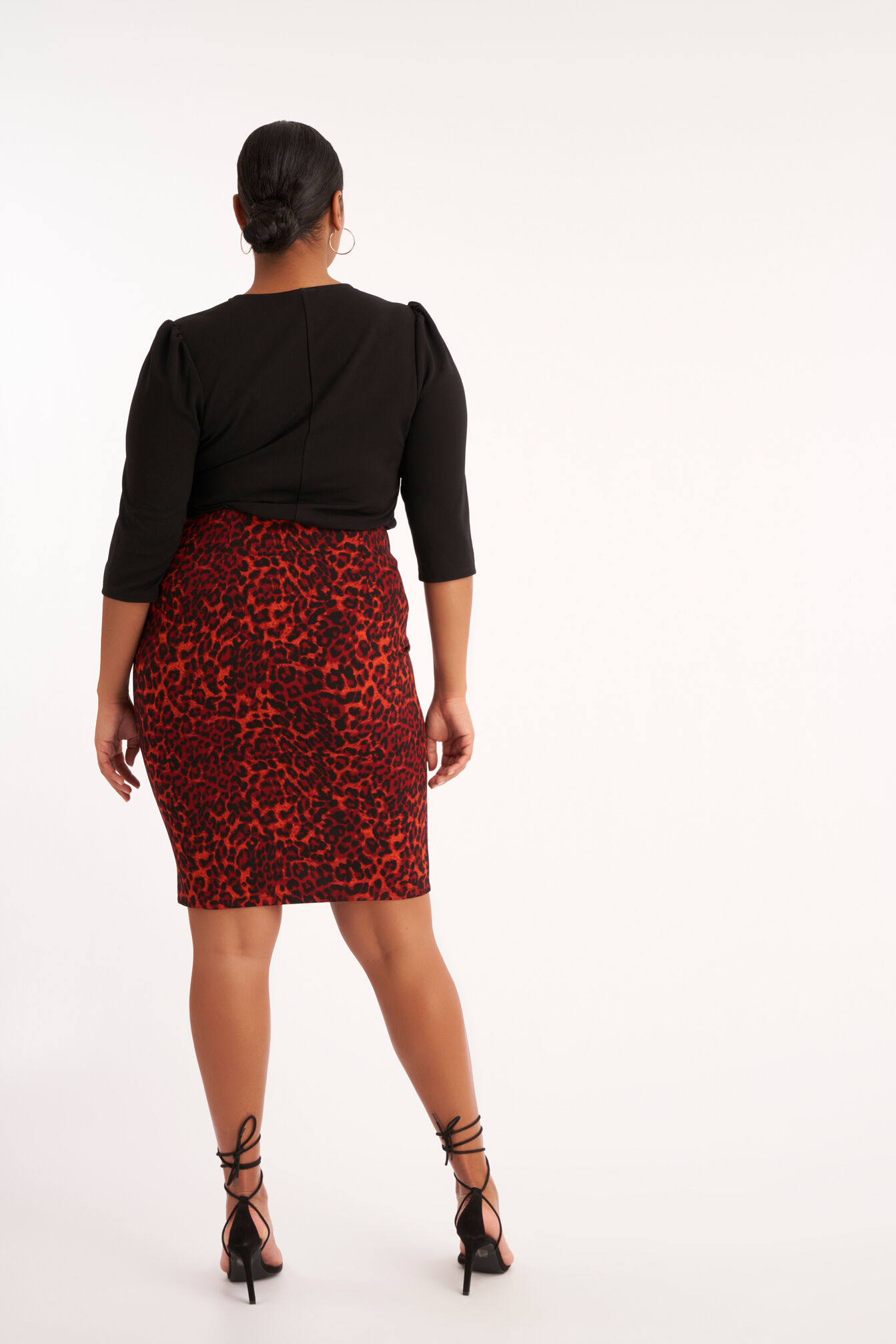 Bleistiftrock mit Leopard-Print image number 3