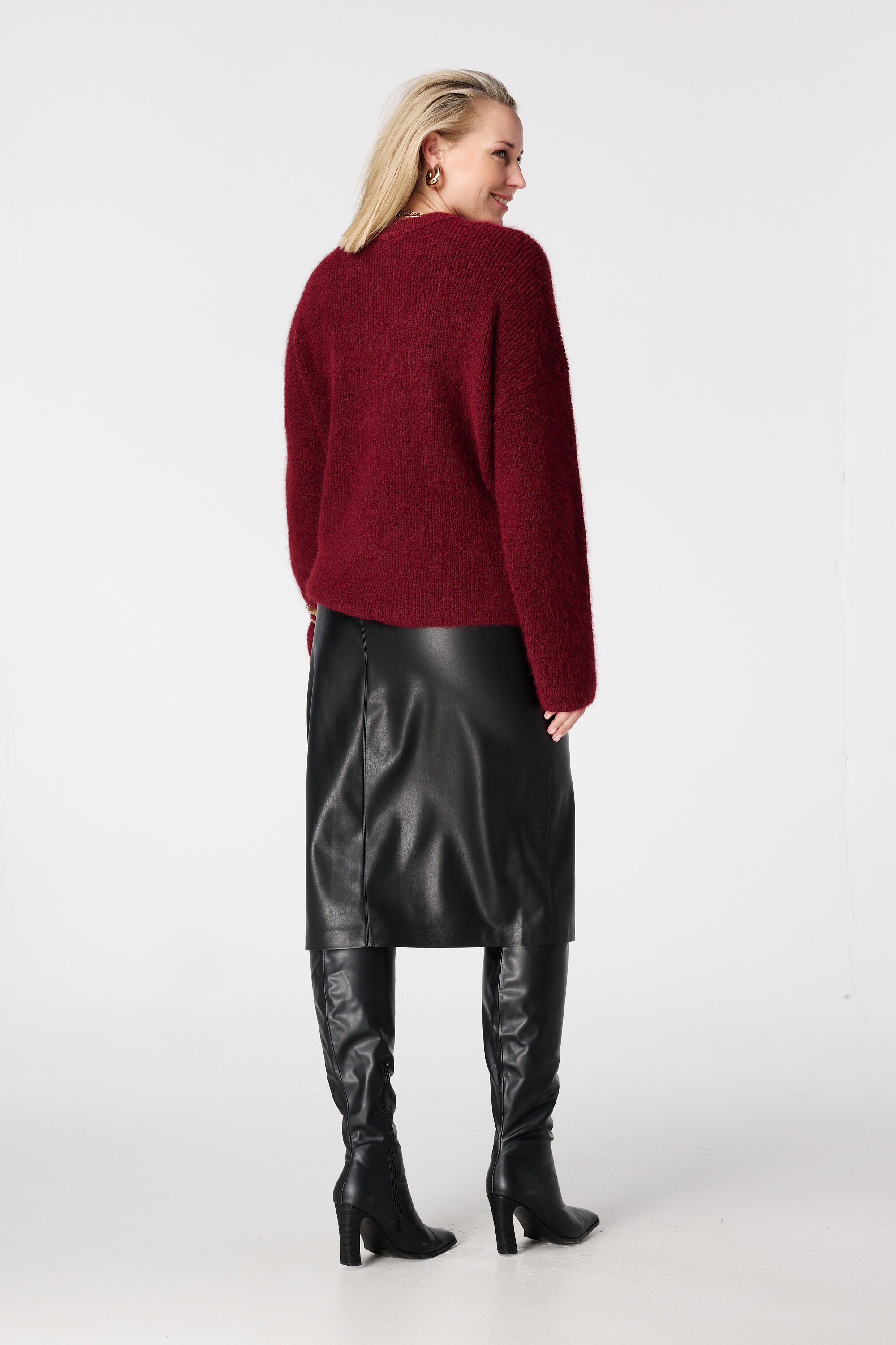 Midi-Rock aus PU-Kunstleder image number 3