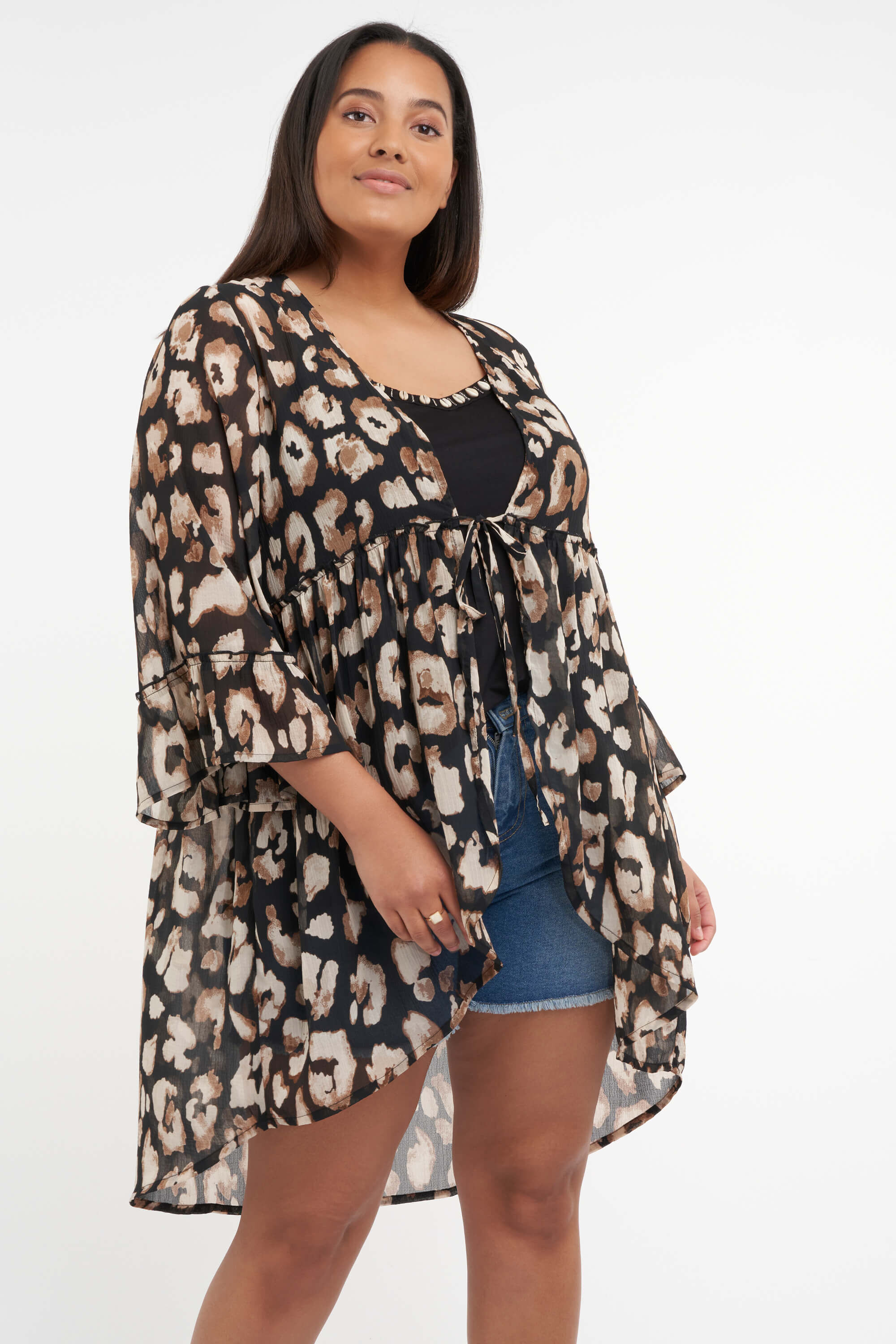 Lange Bluse mit Print image number 0