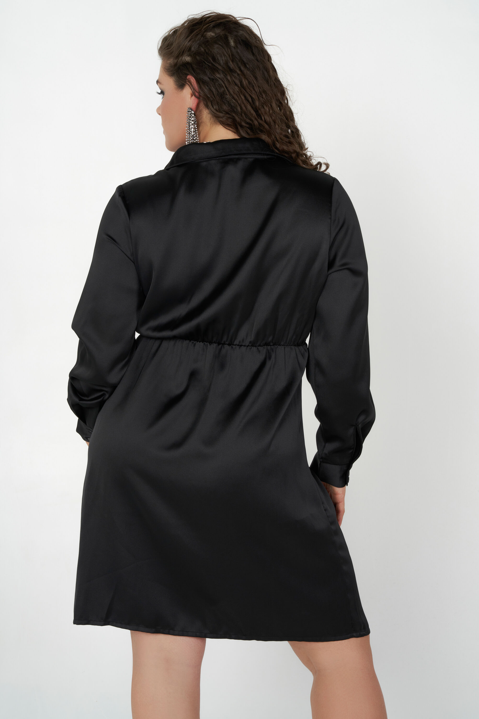 Midikleid im Satin-Look image number 3