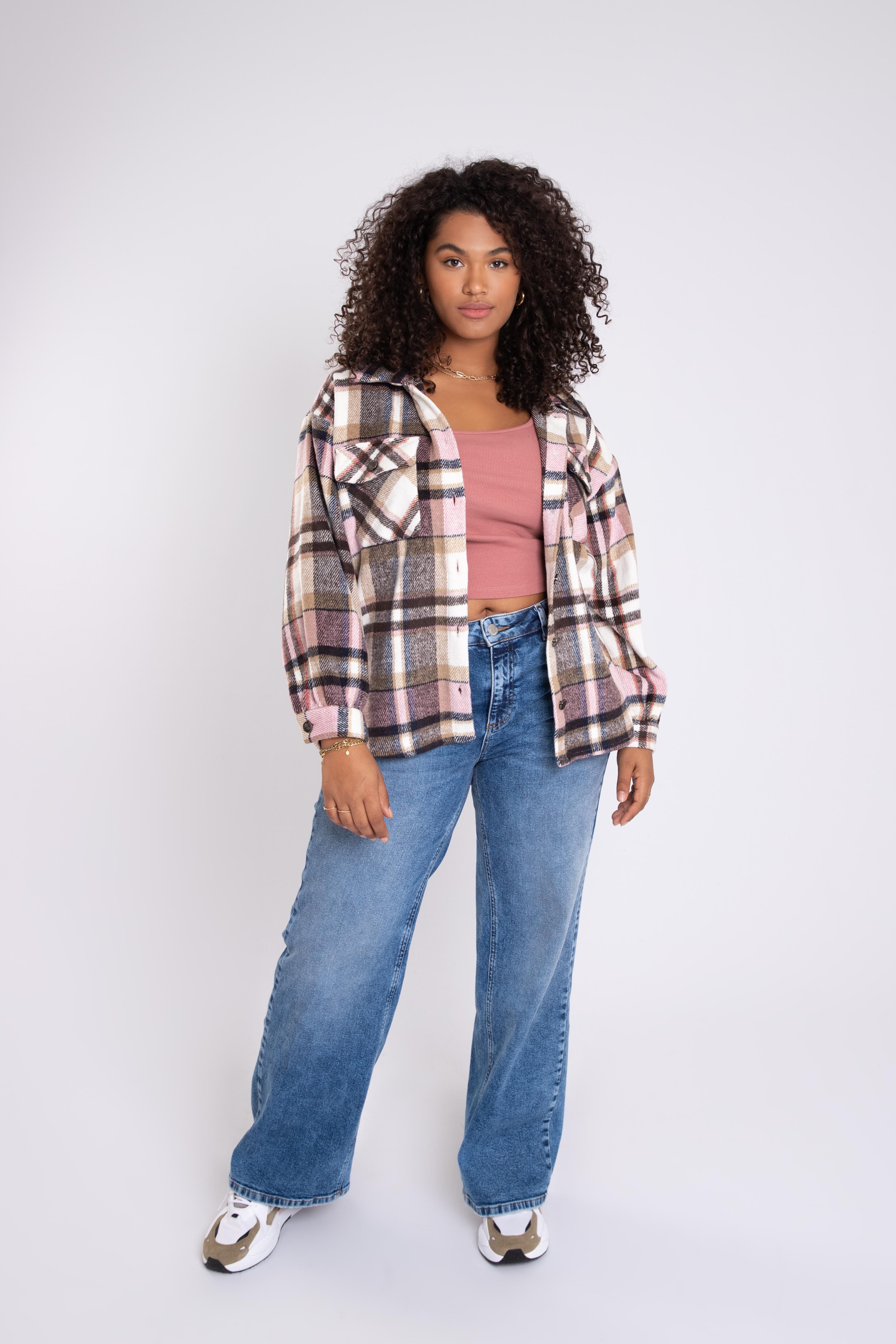 Kurze karierte Shacket  image number 6