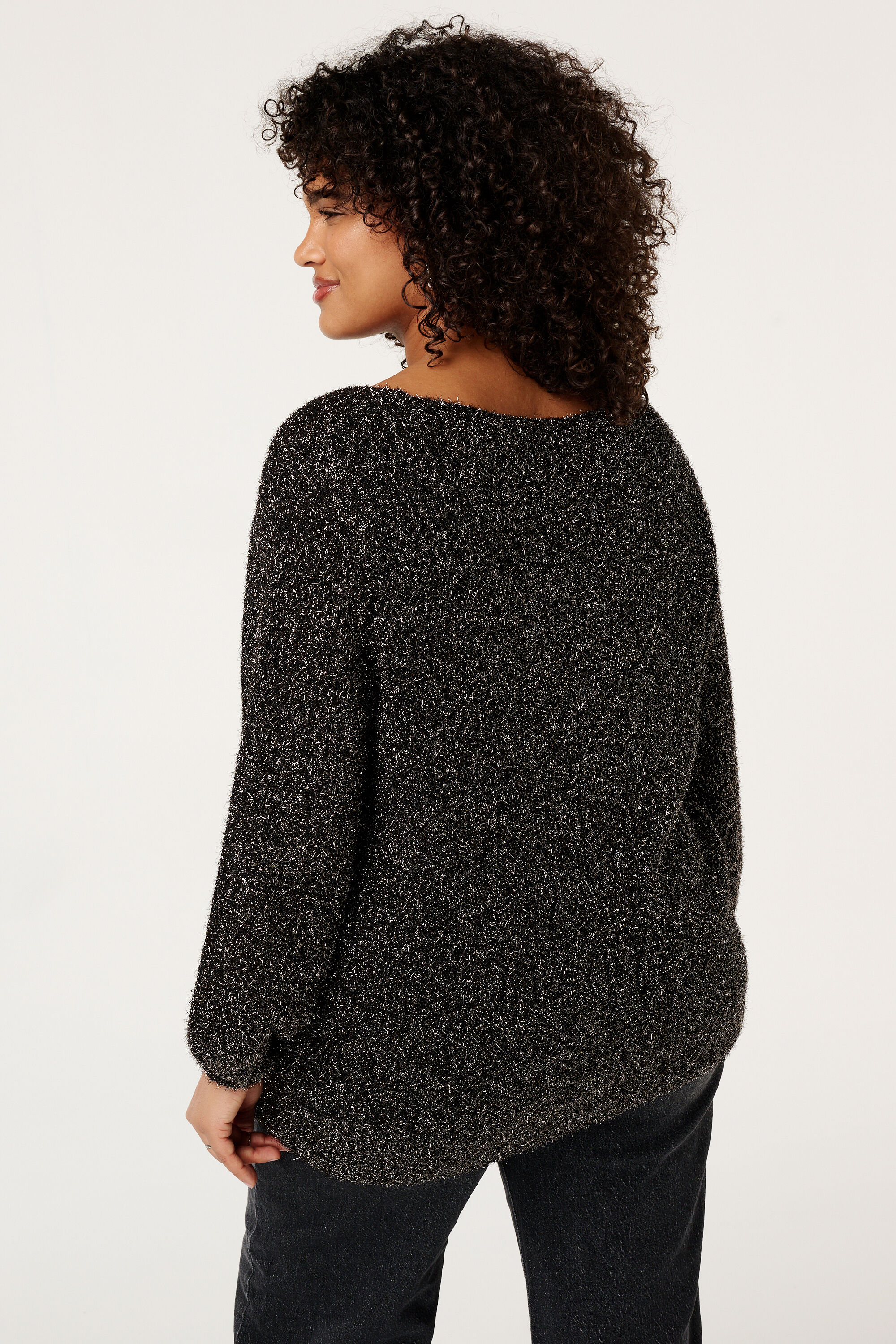 Flauschiger Pullover mit Lurex image number 3