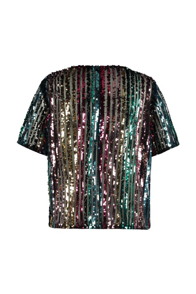 Pailletten-Top im Cropped-Style image number 2