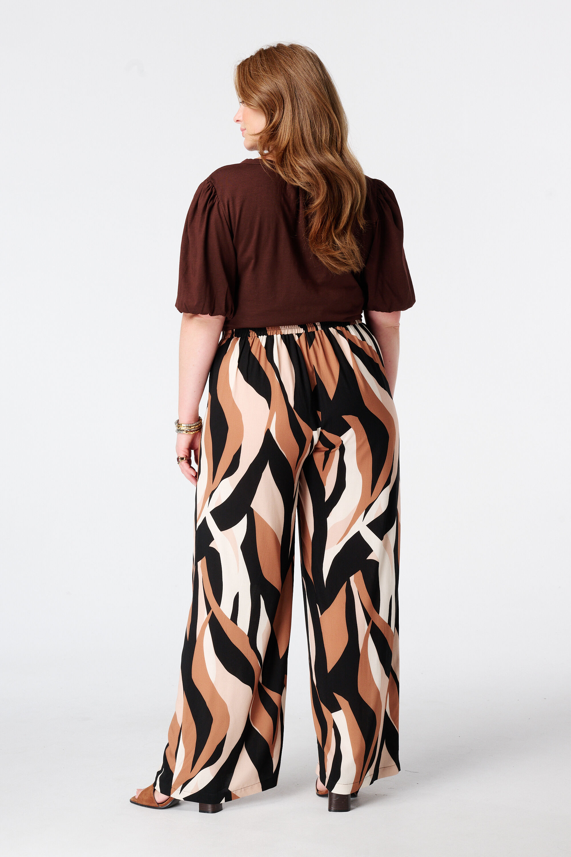 Wide Leg Hose mit Print image number 3