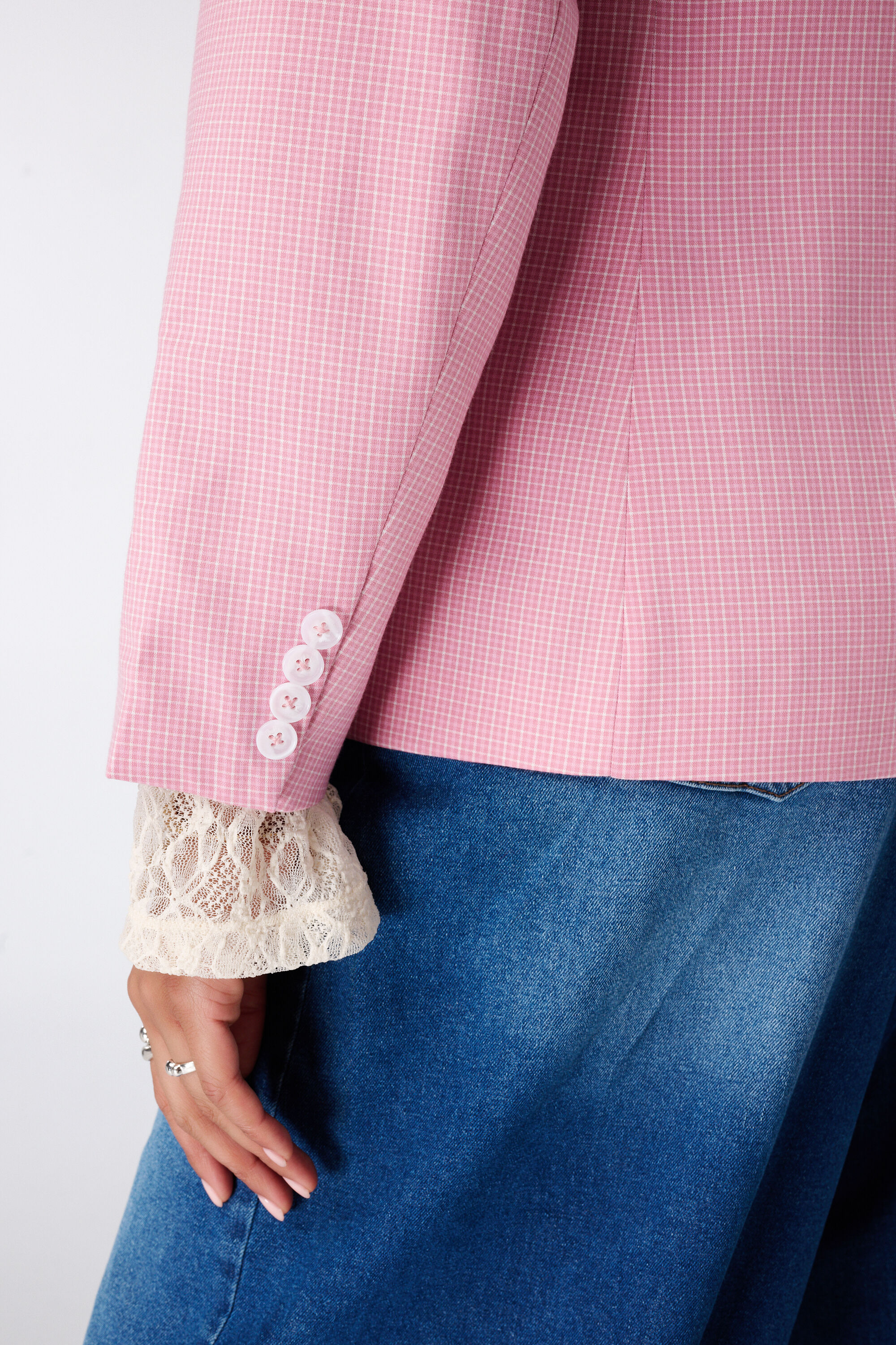 Karierter einreihiger Blazer image number 6