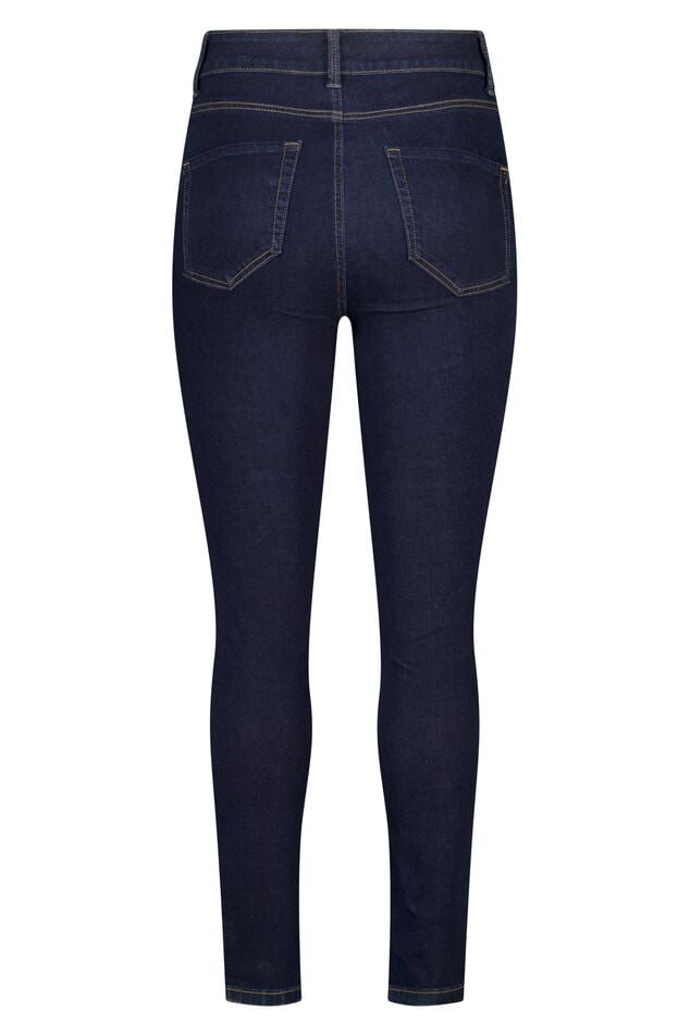Skinny-Leg-Jeans mit hoher Taille CHERRY image number 2