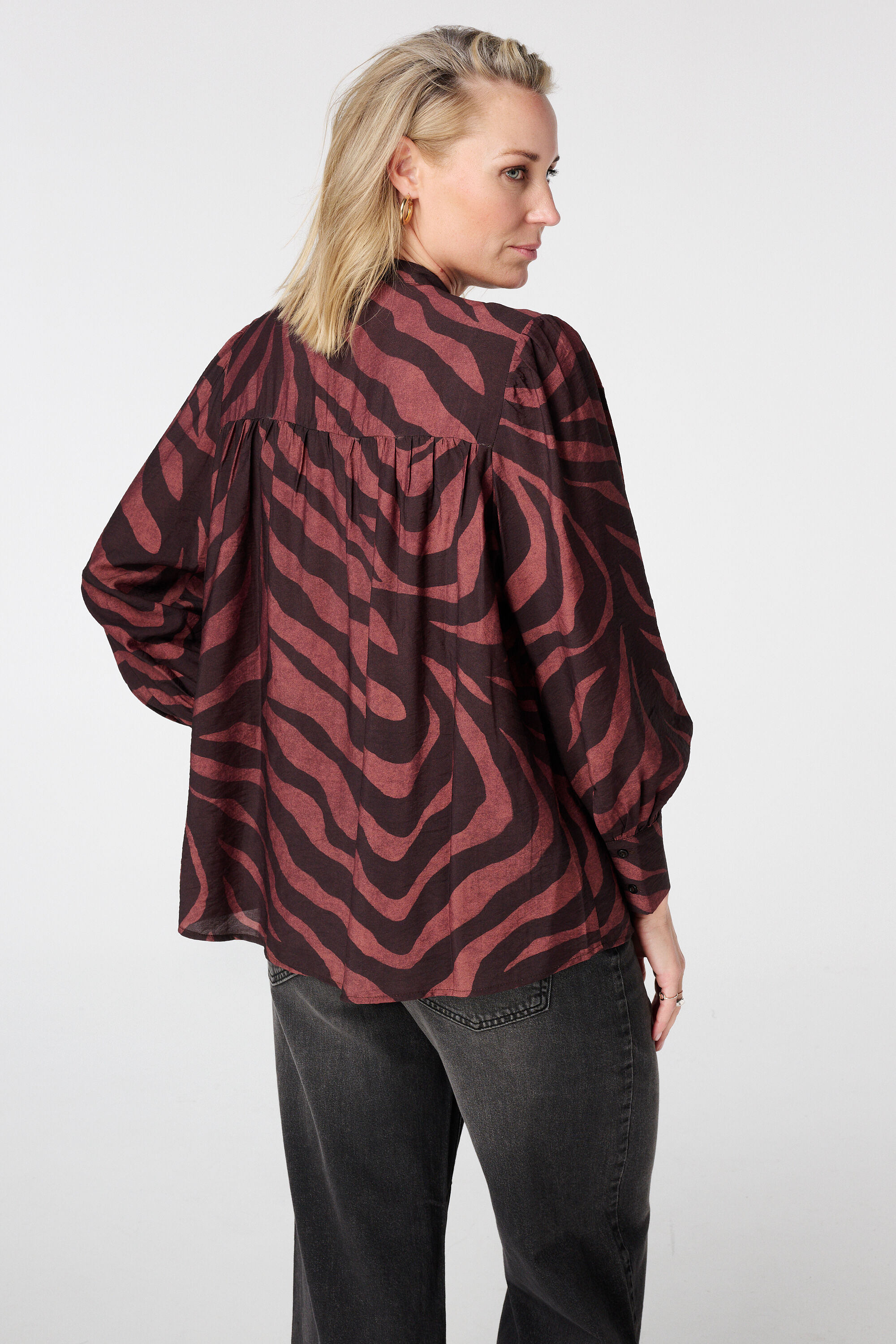 Bluse mit Animal-Print image number 3