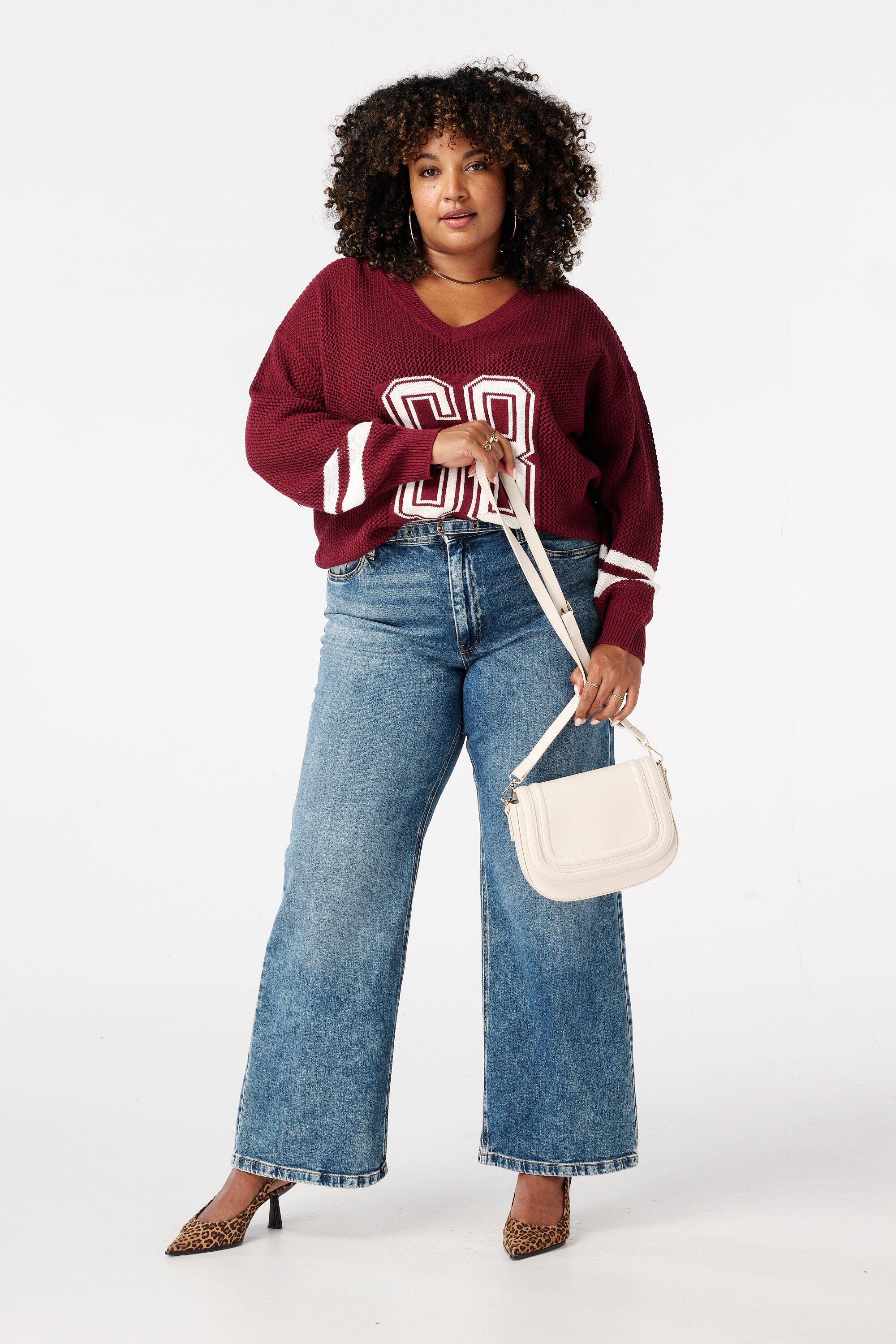 Fein gestrickter College-Pullover image number 5