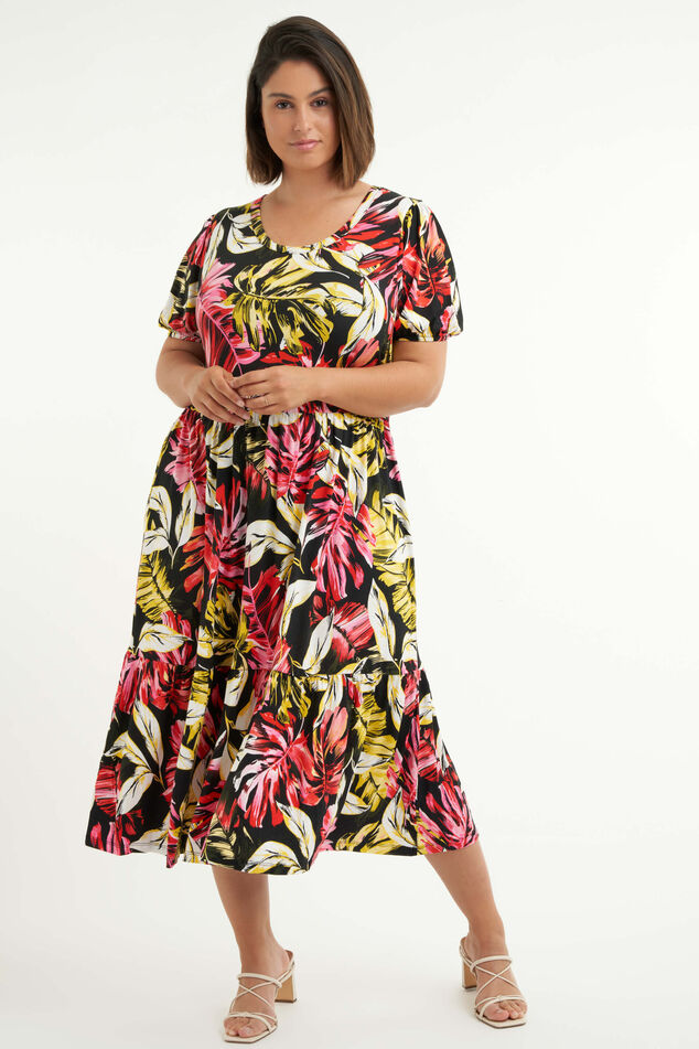 Langes Kleid mit Print  image number 0