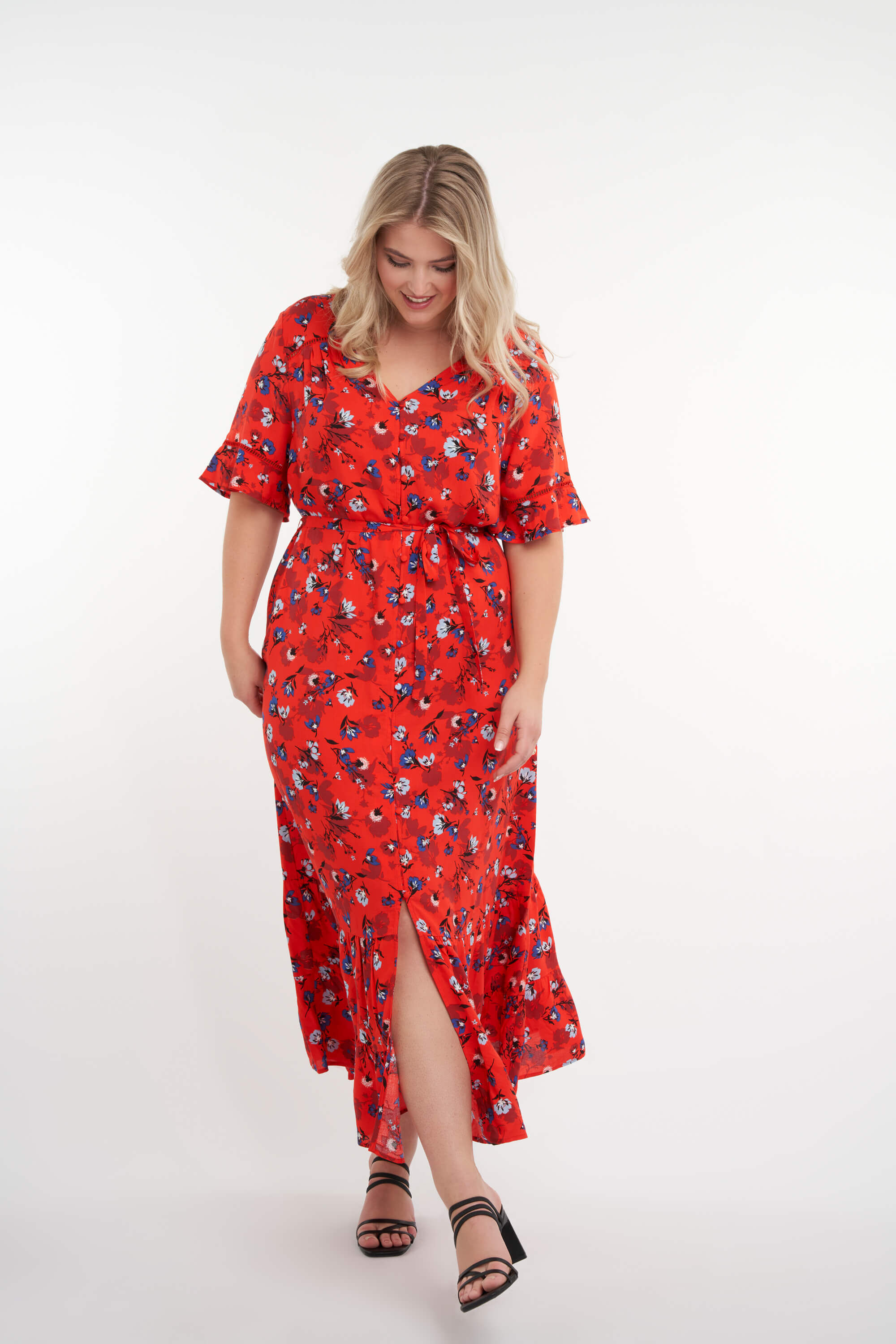 Langes Kleid mit Print  image number 6