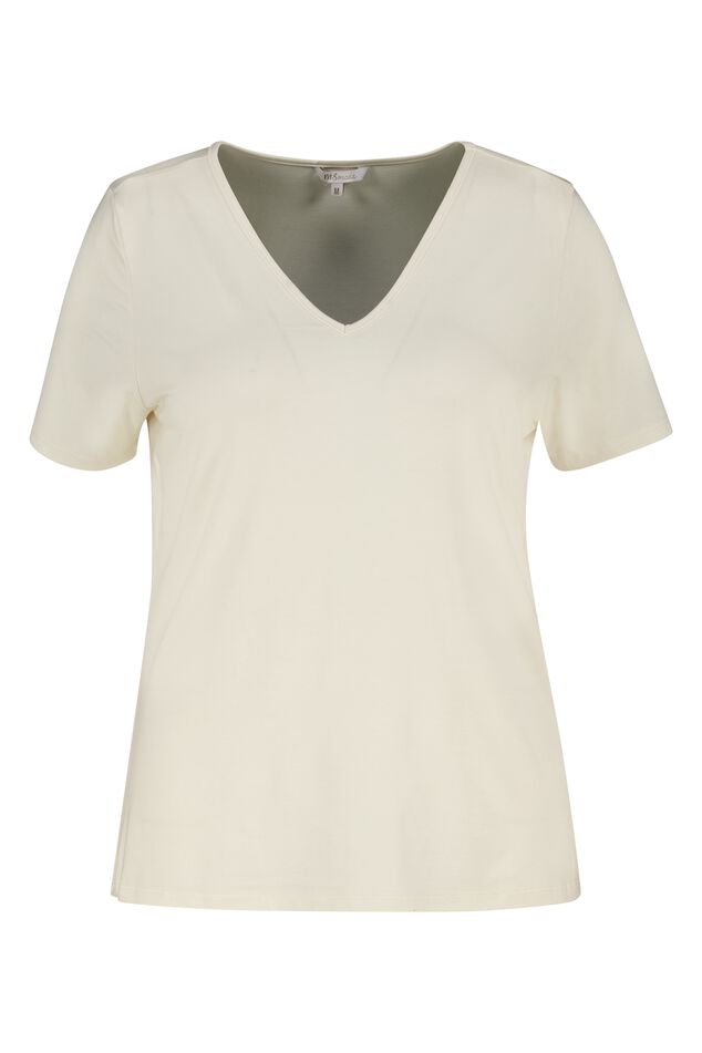 T-Shirt mit V-Ausschnitt image number 1