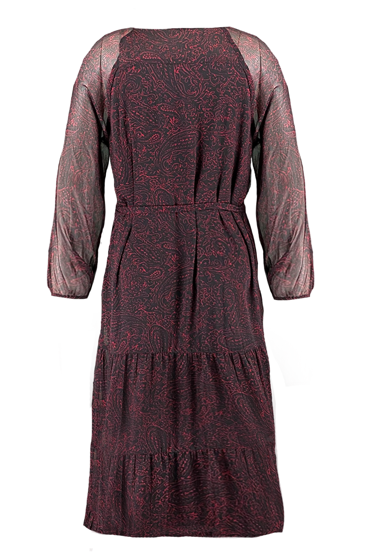 Langes Kleid mit halbdurchsichtigen Ärmeln image number null