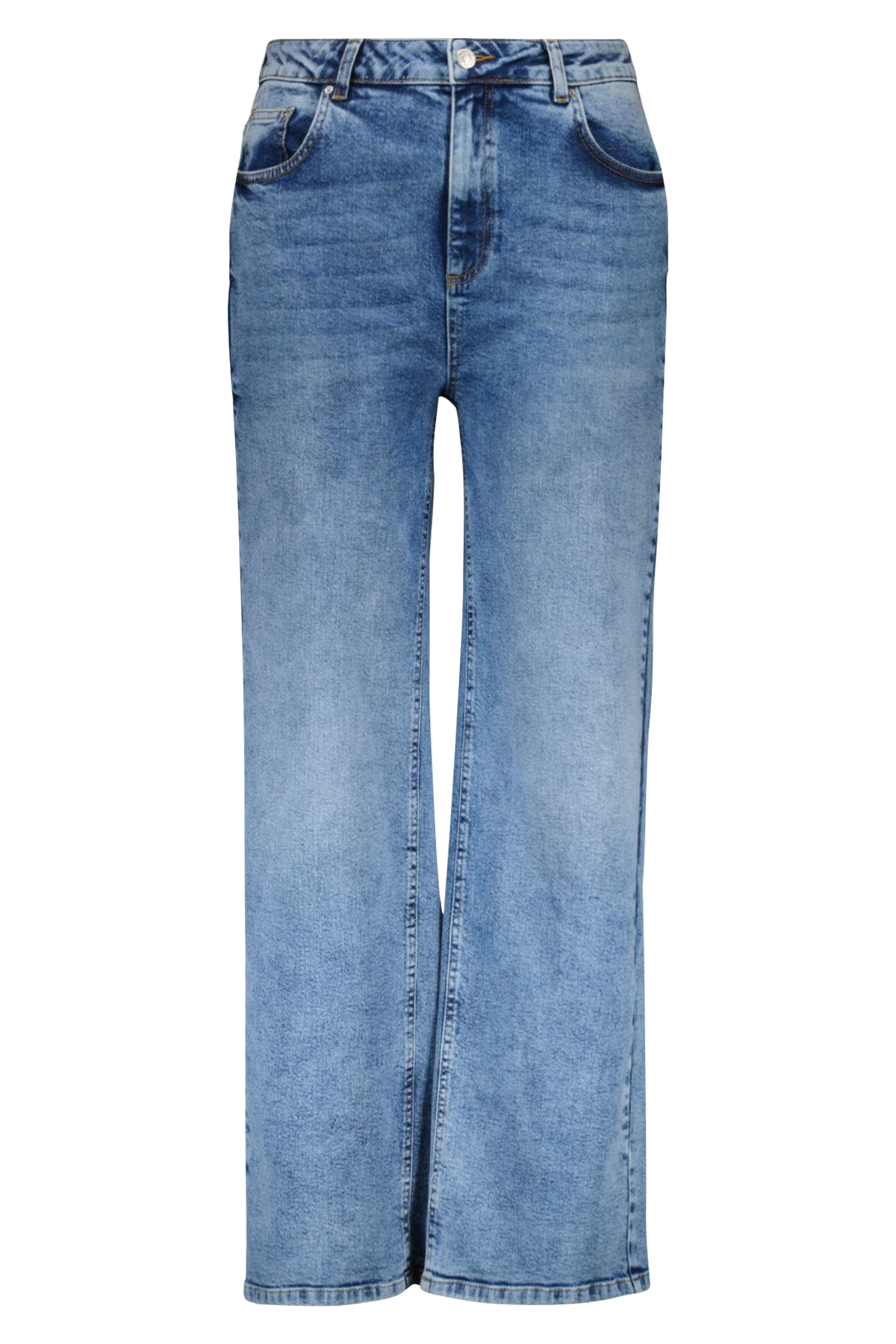 Jeans mit hoher Taille und weitem Bein image 1