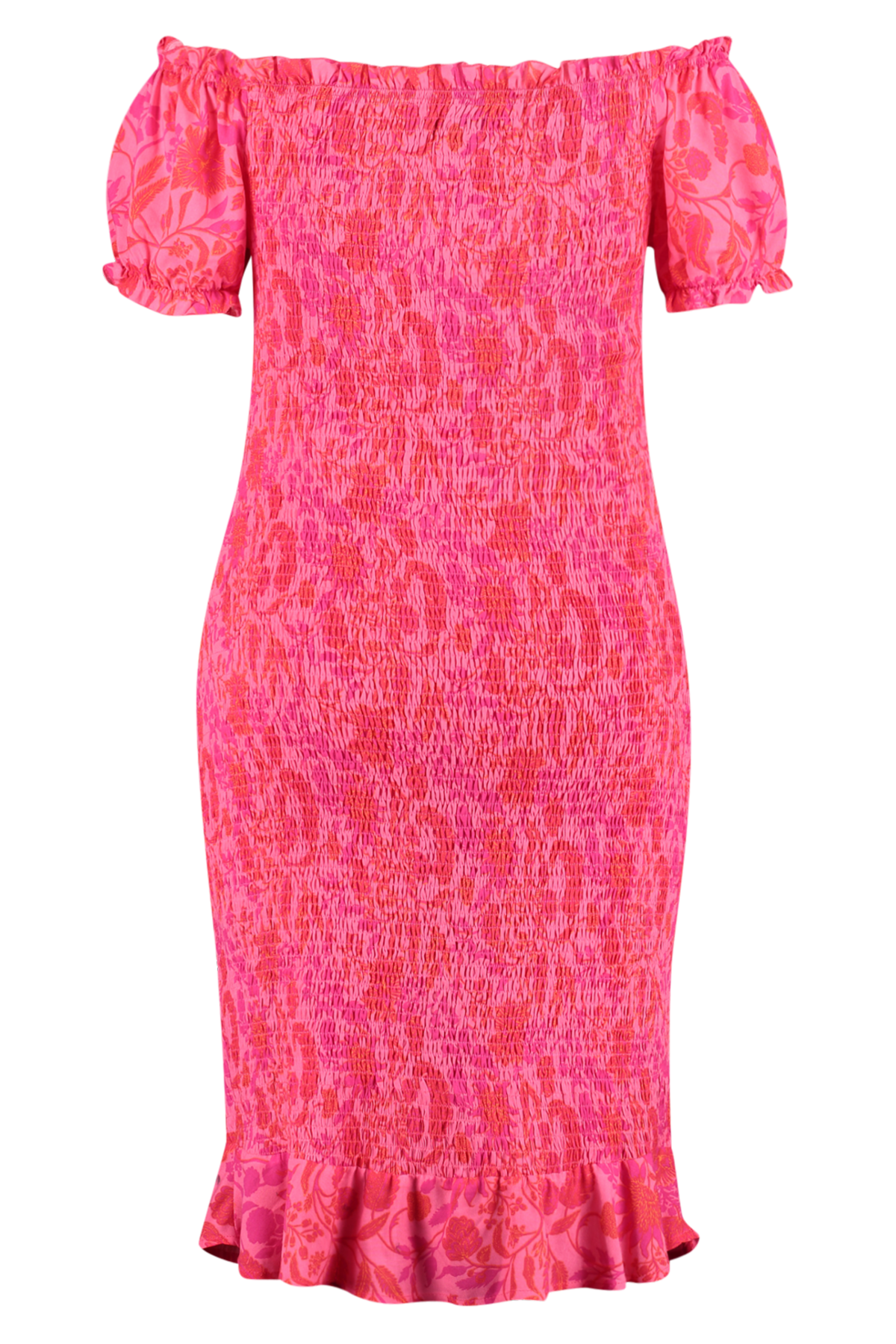 Kleid mit Smockingelementen und Print image number 3