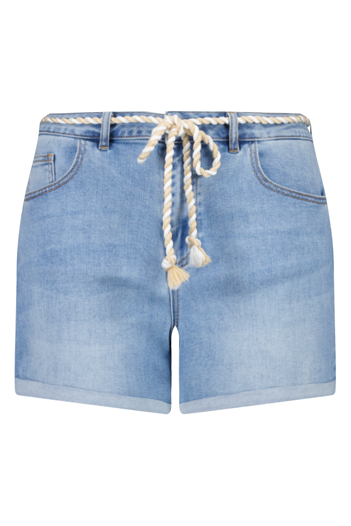 Jeans-Shorts mit Gürtel image number 1