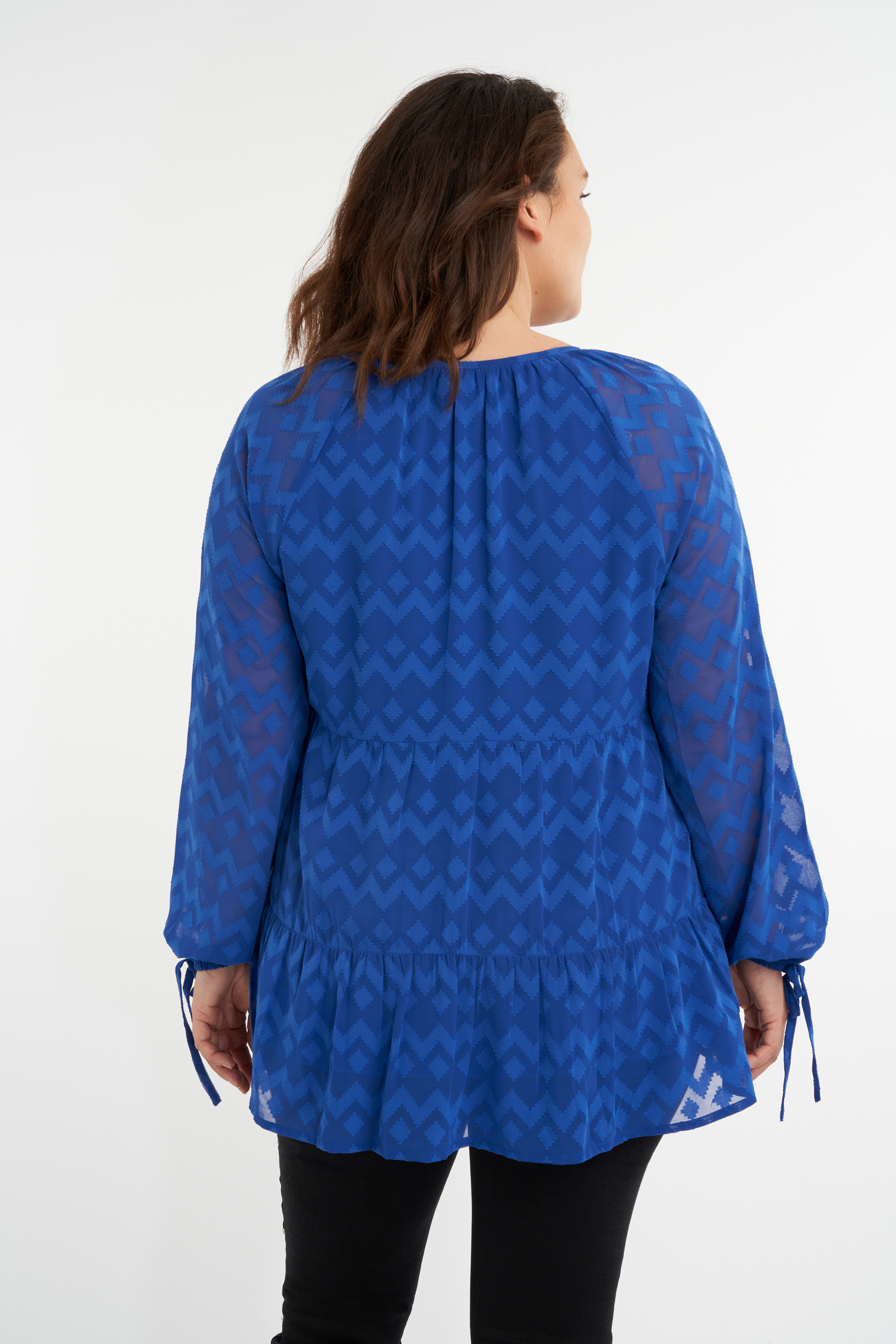 Bluse mit Zickzack-Print image number null