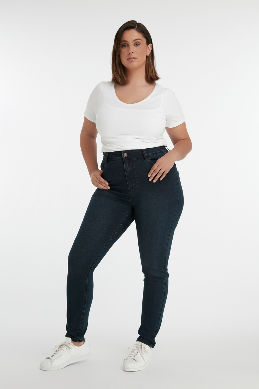 Skinny-Leg-Jeans CHERRY mit hohem Bund