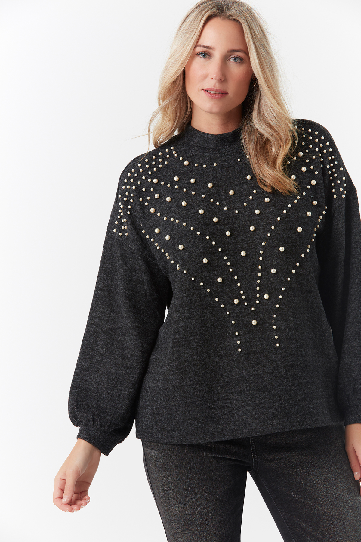 pullover damen perlen