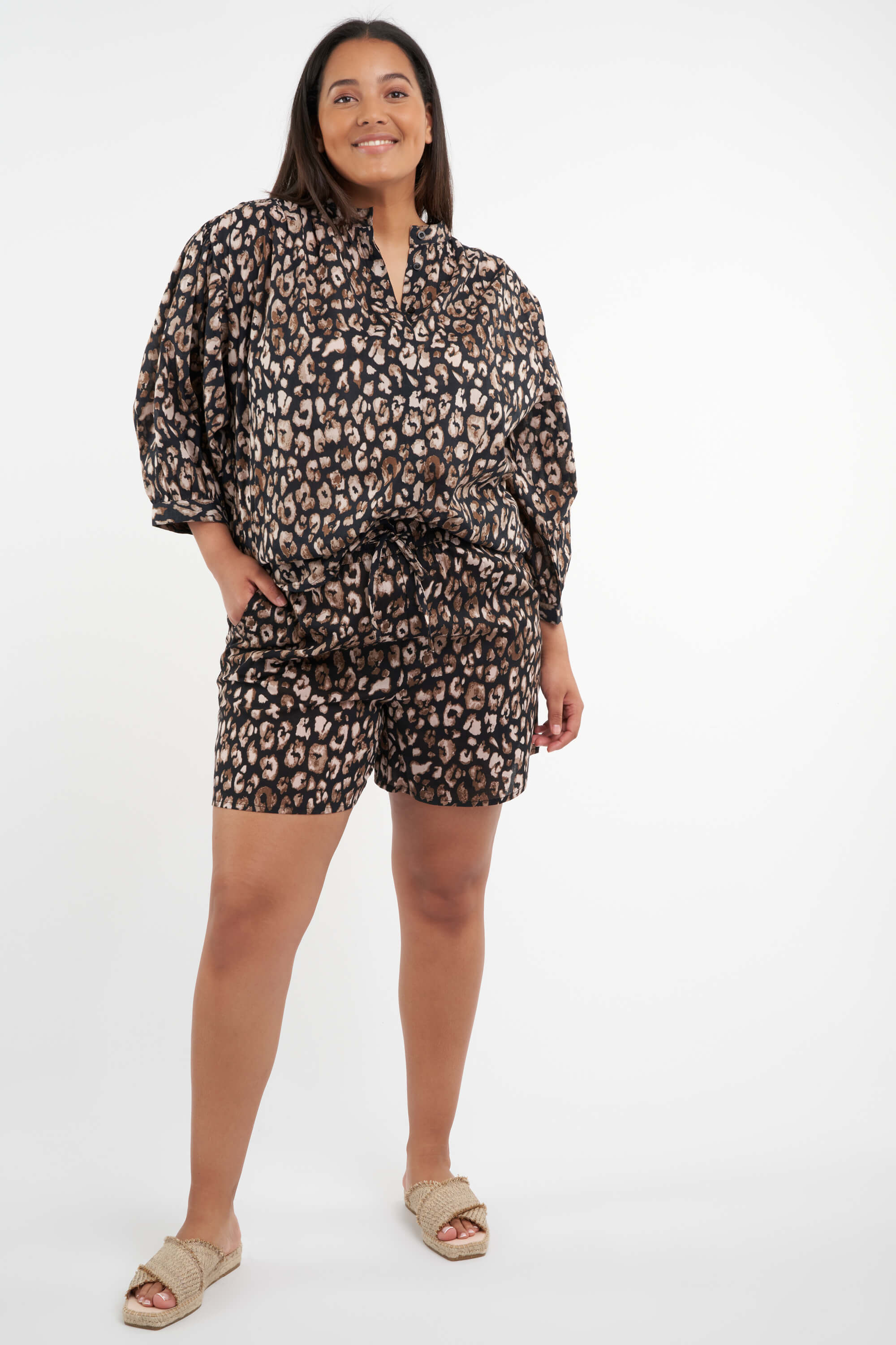 Bluse mit Leopard-Print  image number null