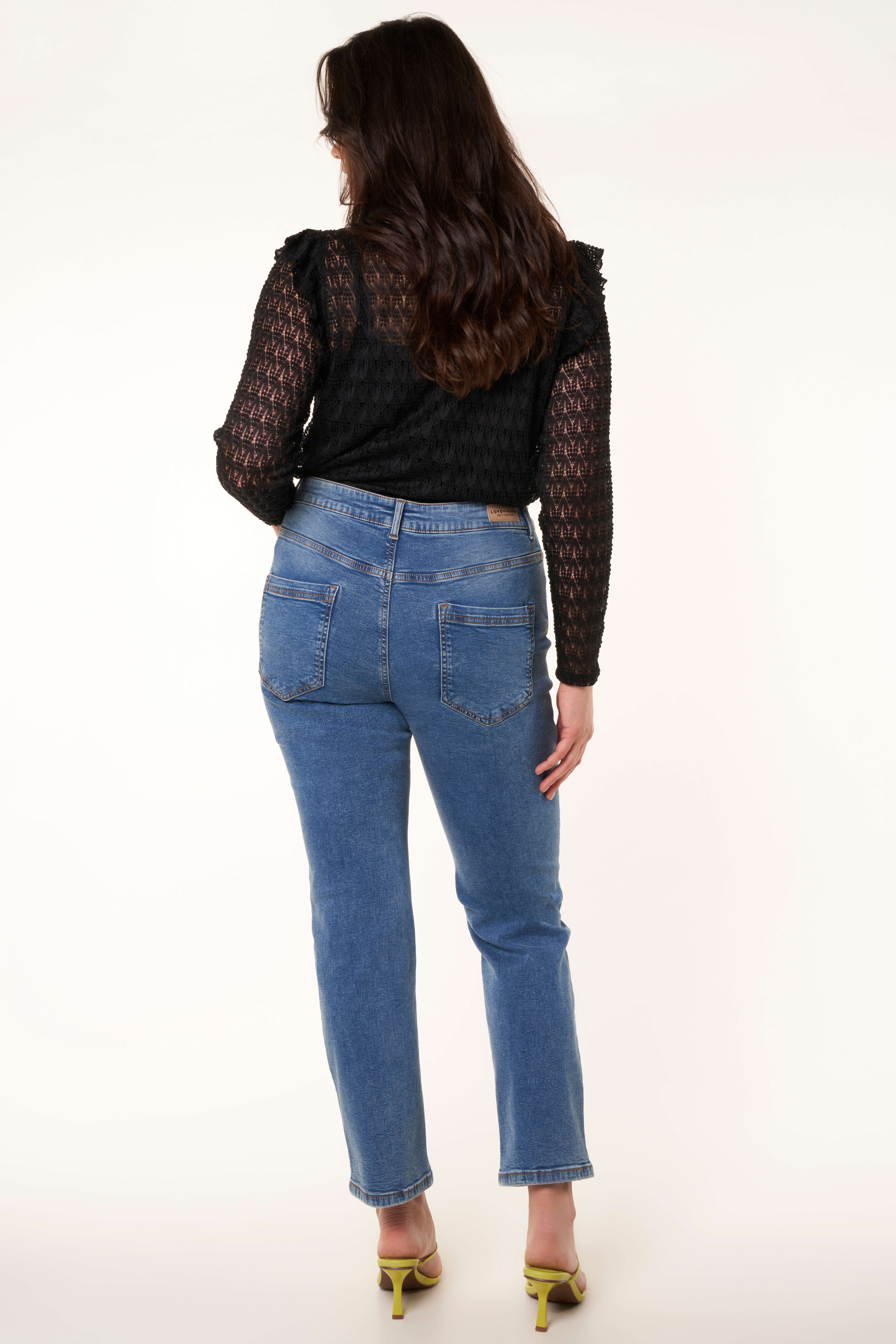 Straight-Leg Jeans LILY 30 inch image number 3