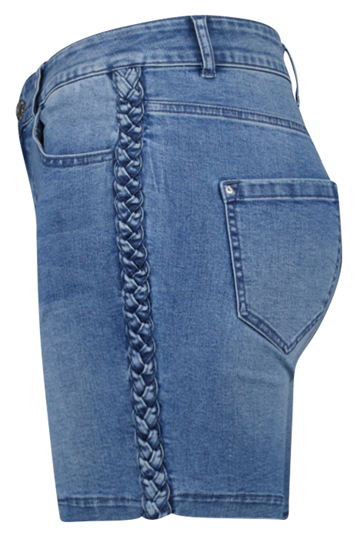 Jeans-Shorts mit geflochtener Verzierung  image number 3