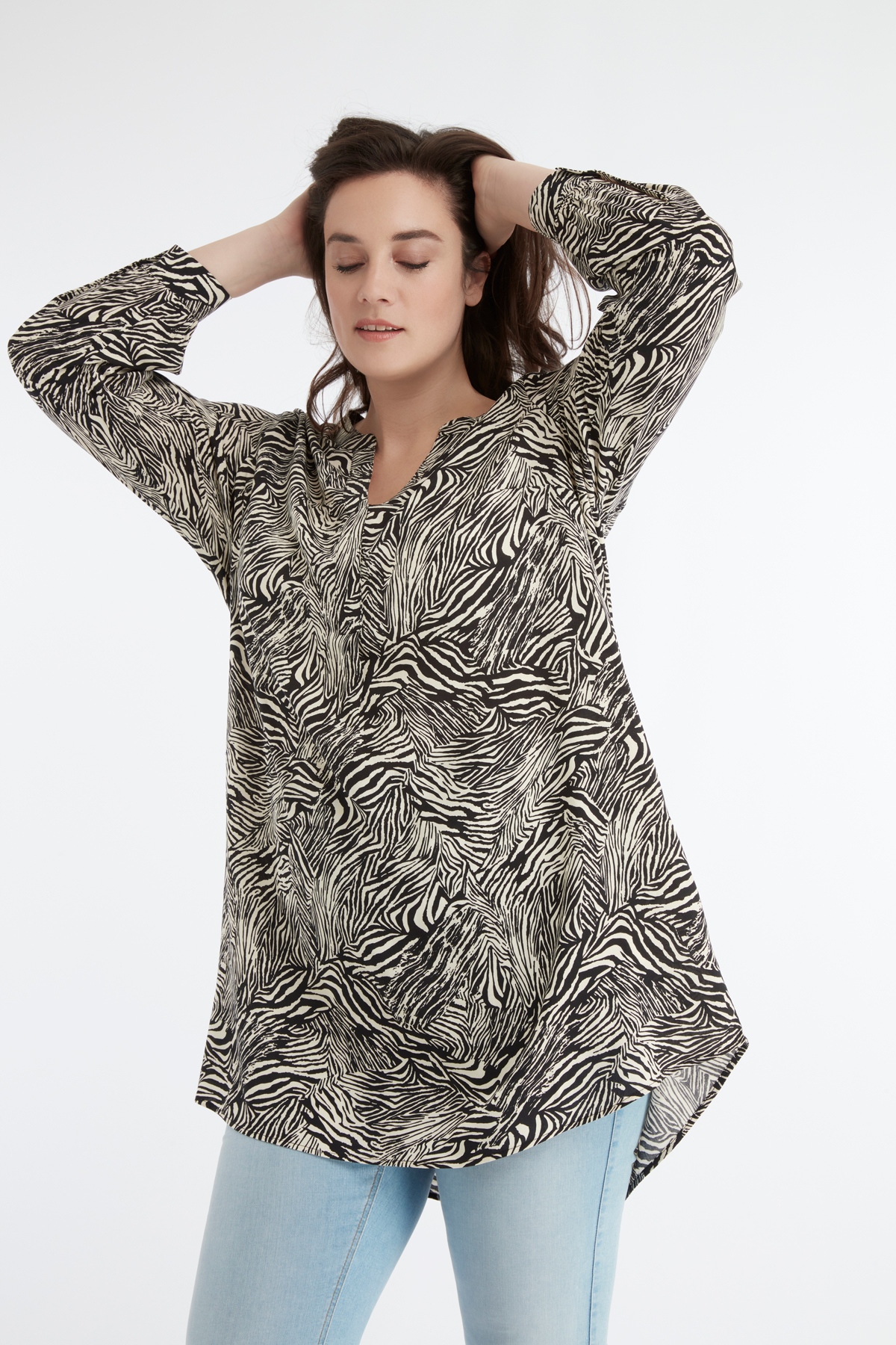 5 Tunika-Bluse mit Zebradruck | Official MS Mode® online store