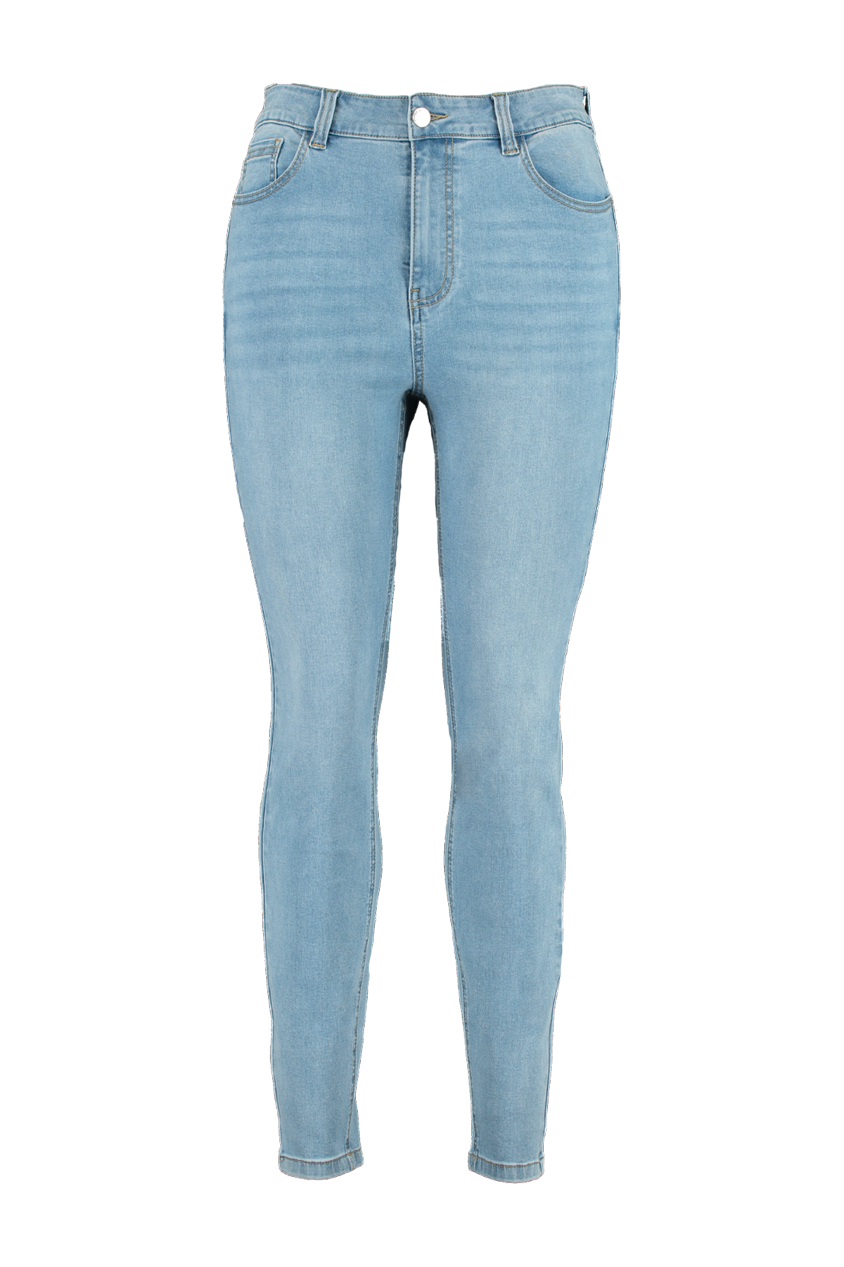 Skinny-Leg-Jeans mit hoher Taille CHERRY image number 1