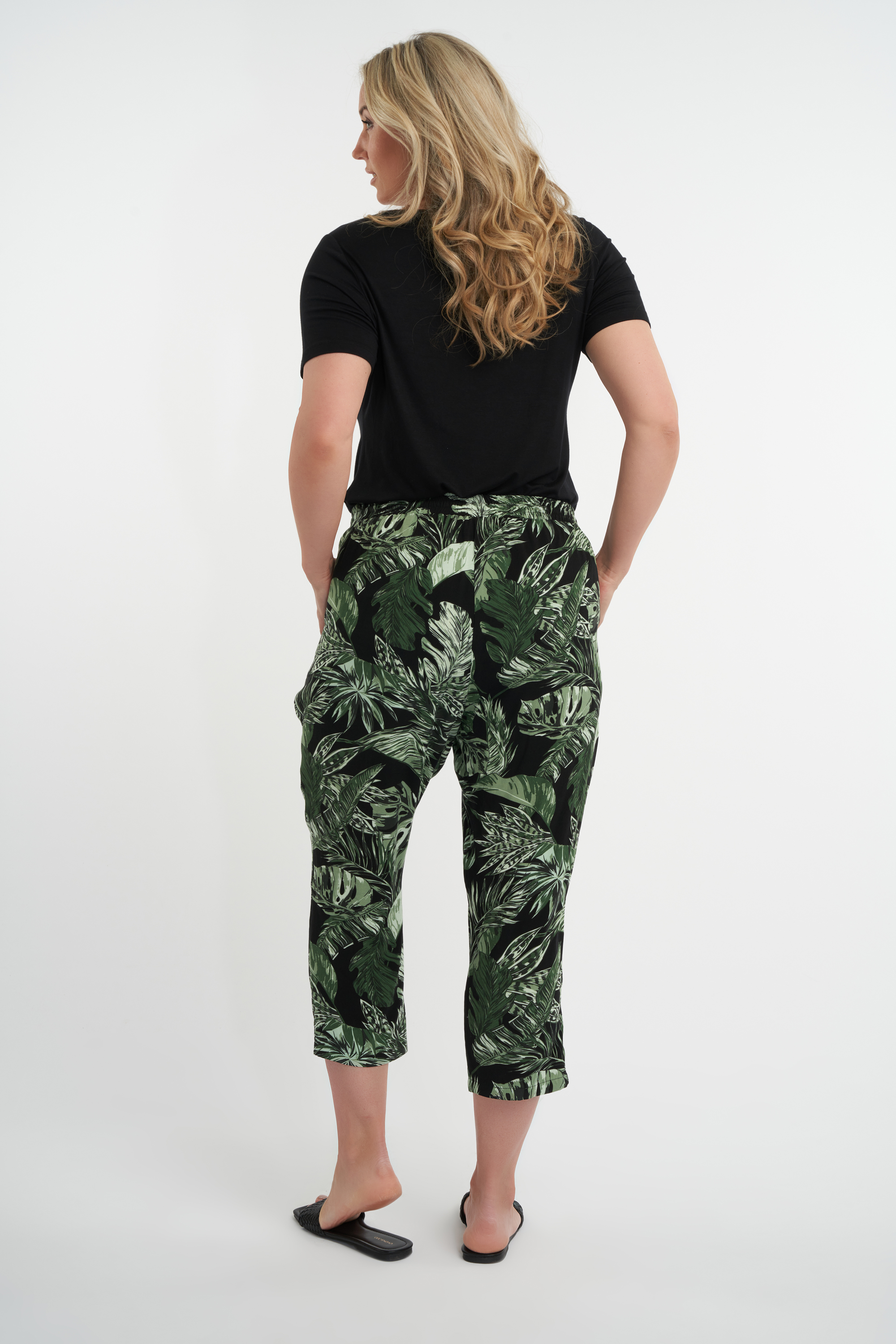 Damen Weit geschnittene Hose mit Print | MS Mode